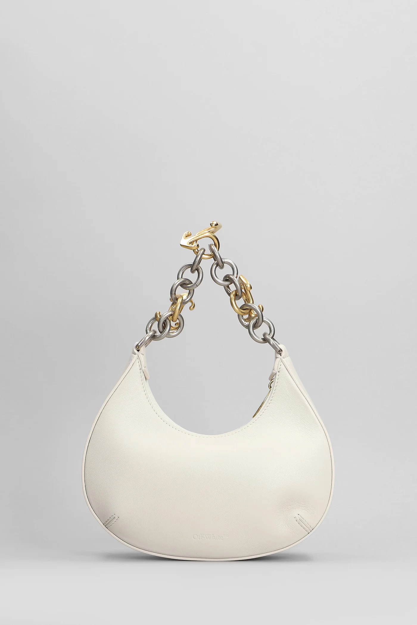 Hemisphere Shoulder bag in beige leather - Image 11