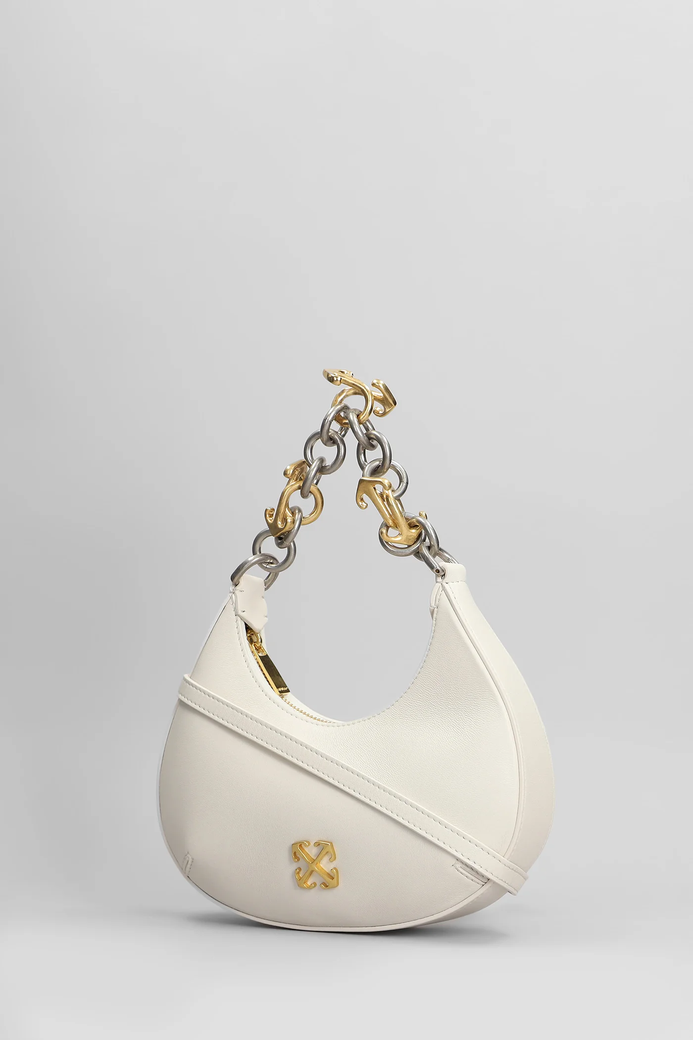 Hemisphere Shoulder bag in beige leather - Image 2