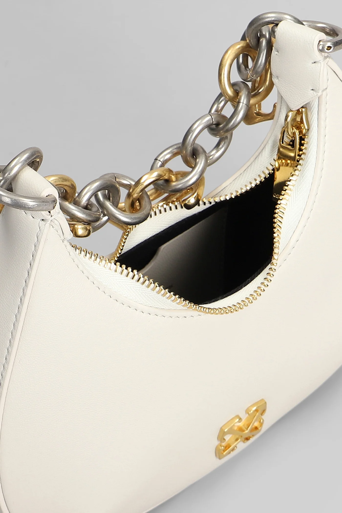 Hemisphere Shoulder bag in beige leather - Image 4