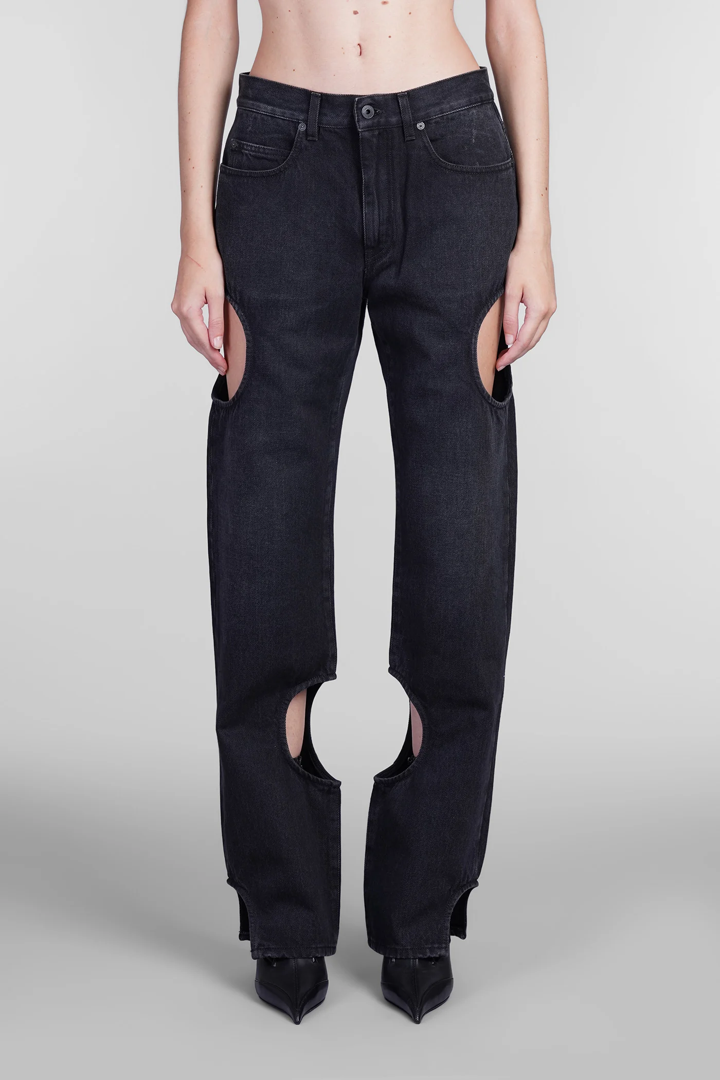 Jeans in black cotton