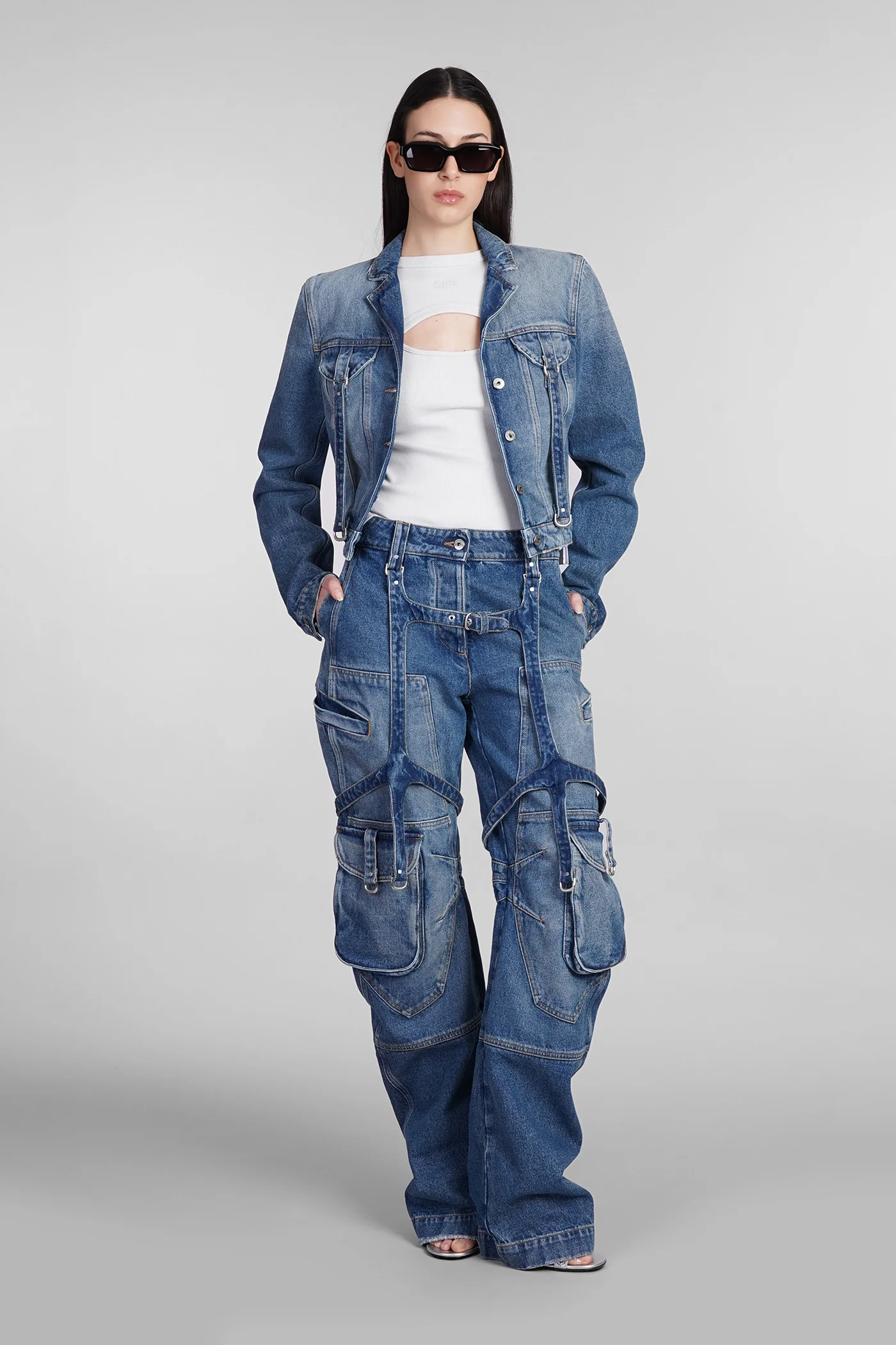 Jeans in blue cotton - Image 2
