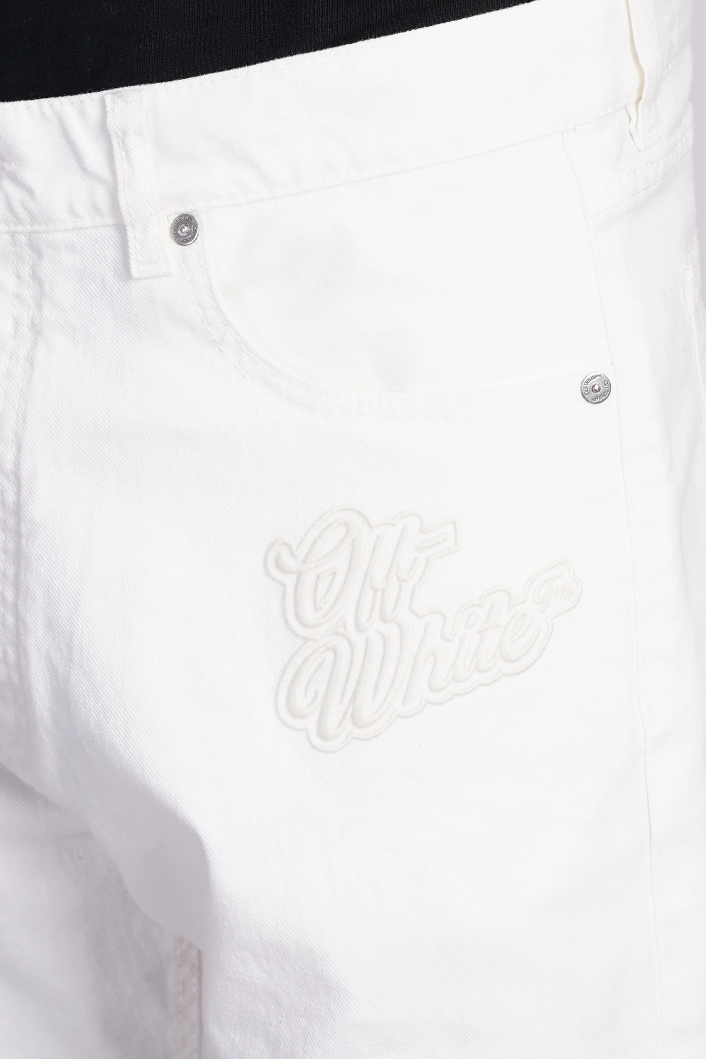 Jeans in white cotton - Image 5