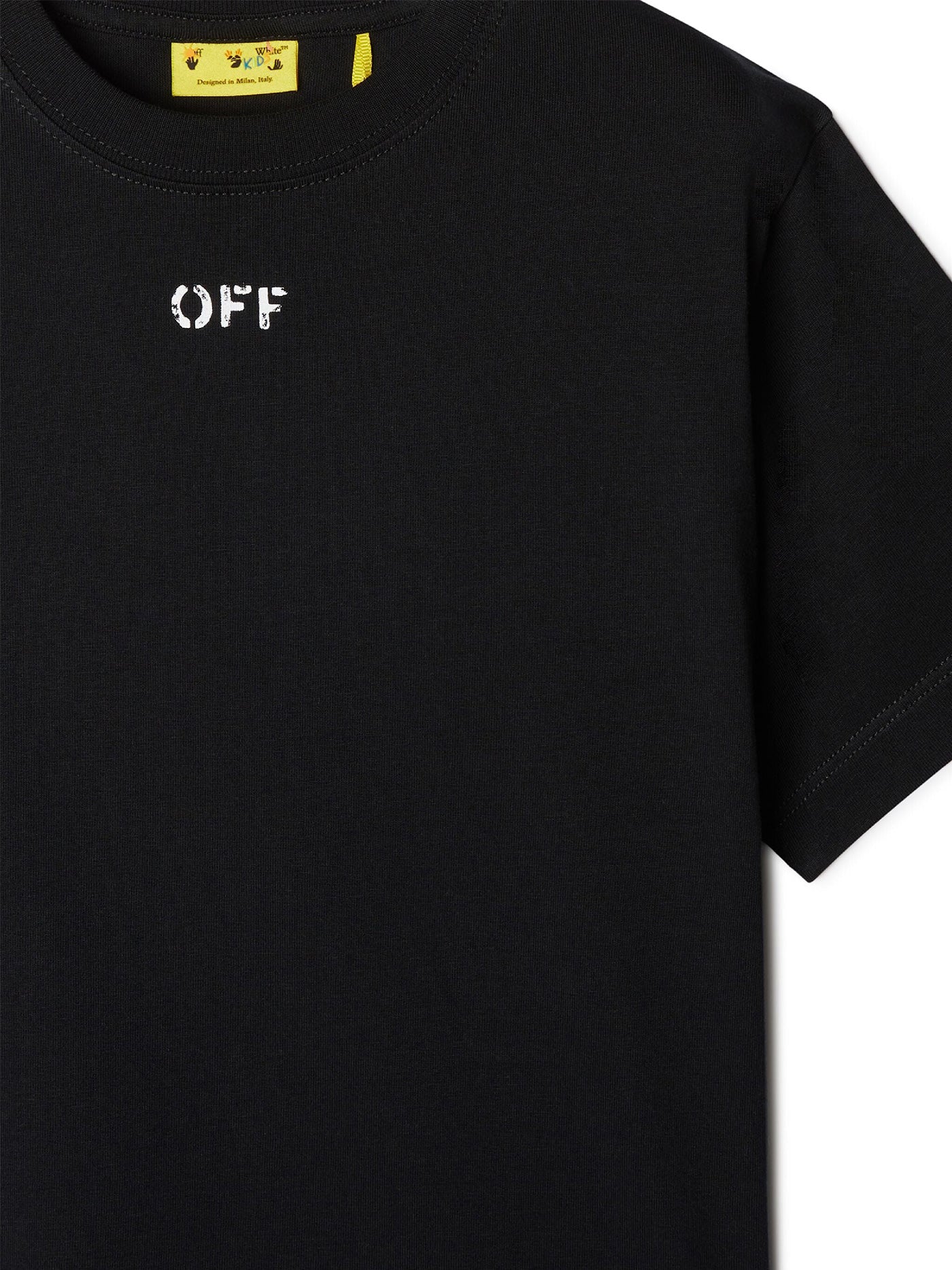 T-Shirt in black cotton - Image 2