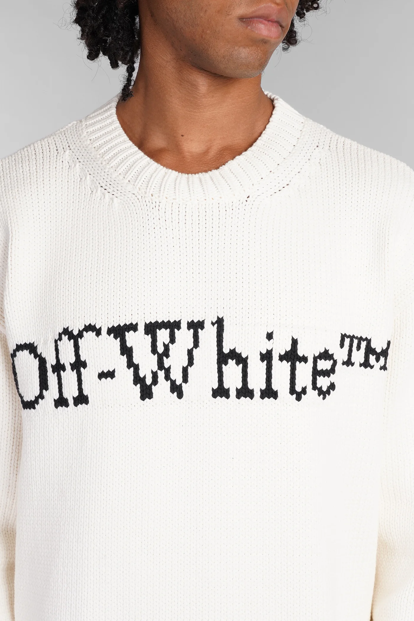 Knitwear in beige cotton - Image 5