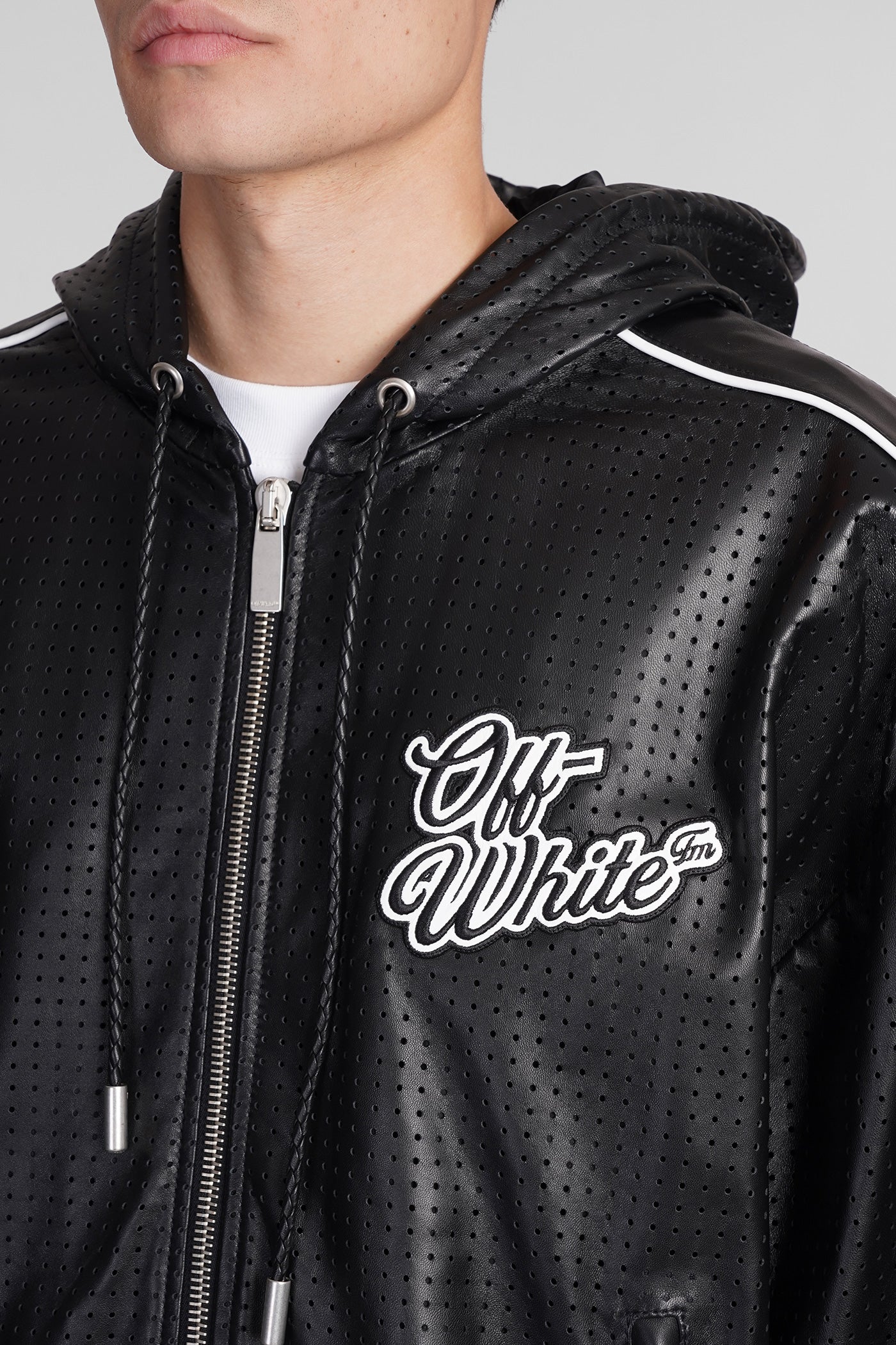 Leather jacket in black leather - Image 4
