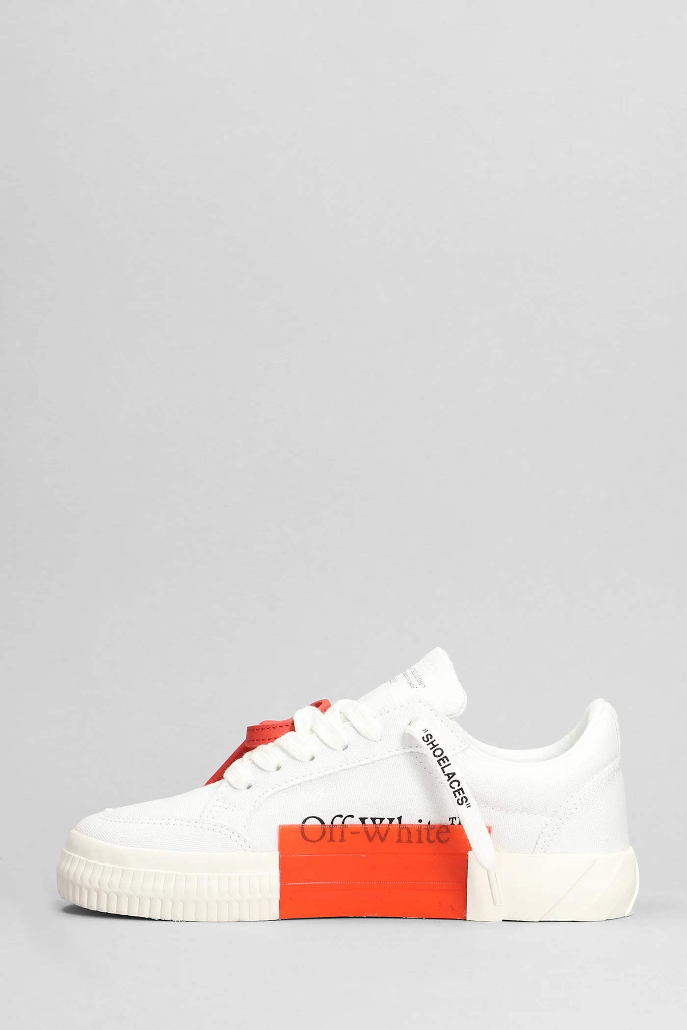 Low vulcanized Sneakers in white cotton - Image 3
