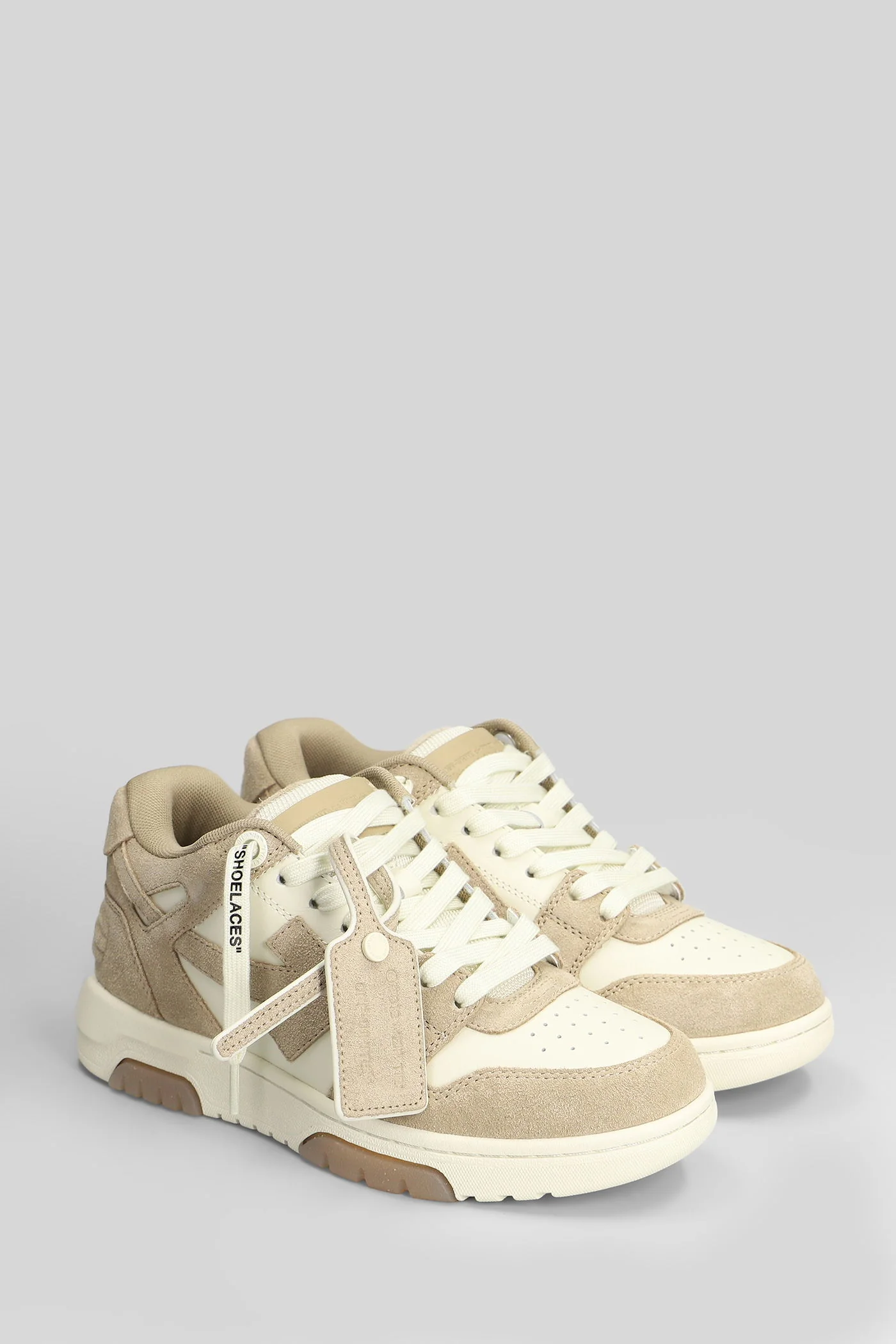 Out of office Sneakers in beige suede and leather - Image 2