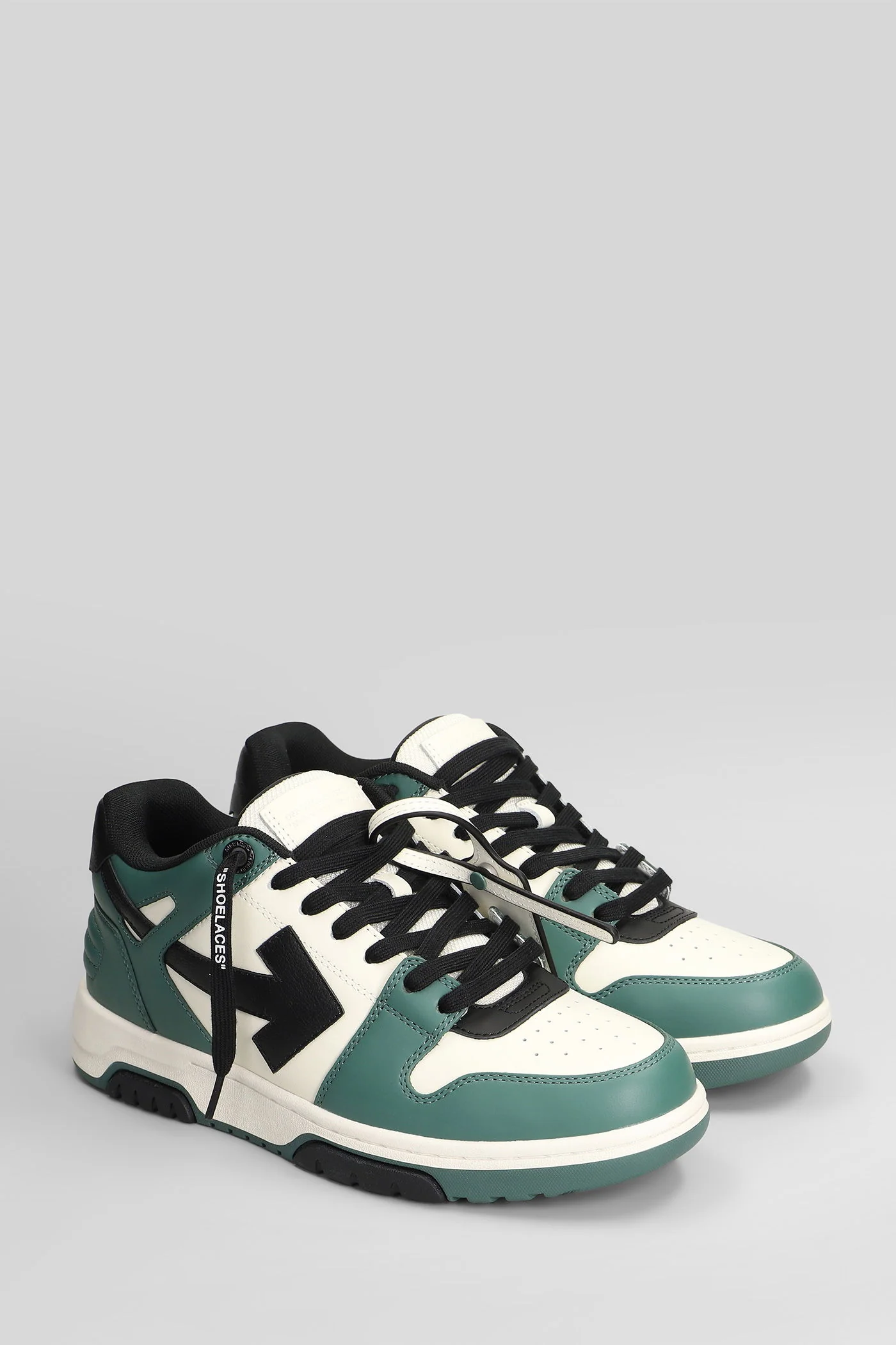 Out of office Sneakers in green leather - Image 2