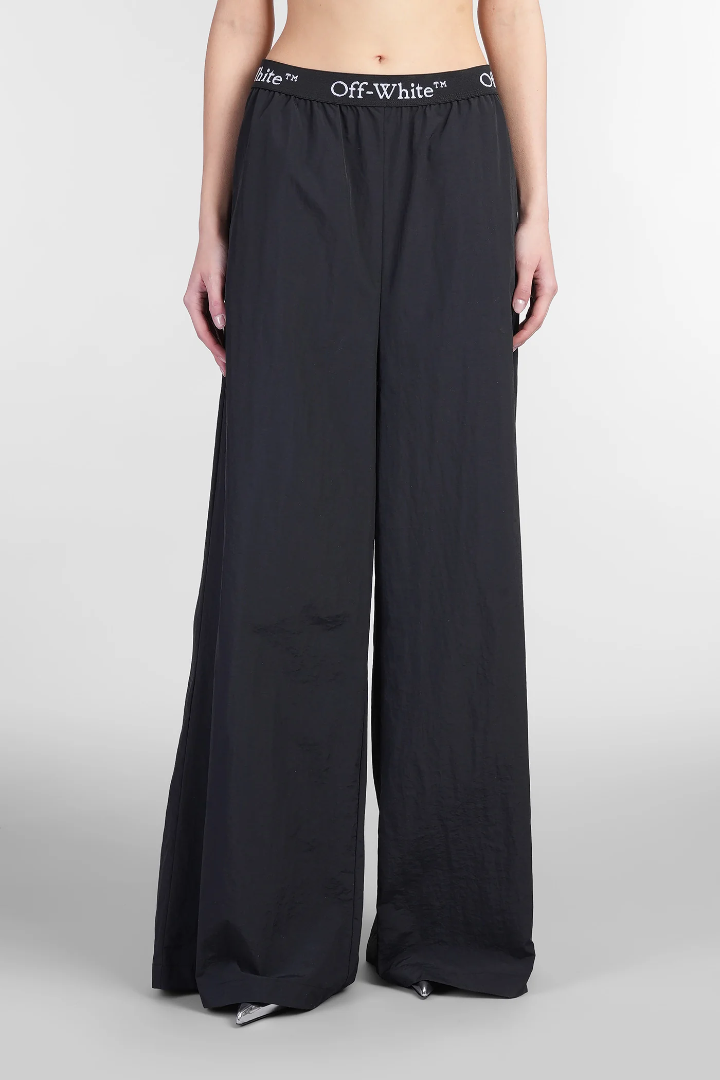 Pants in black polyamide
