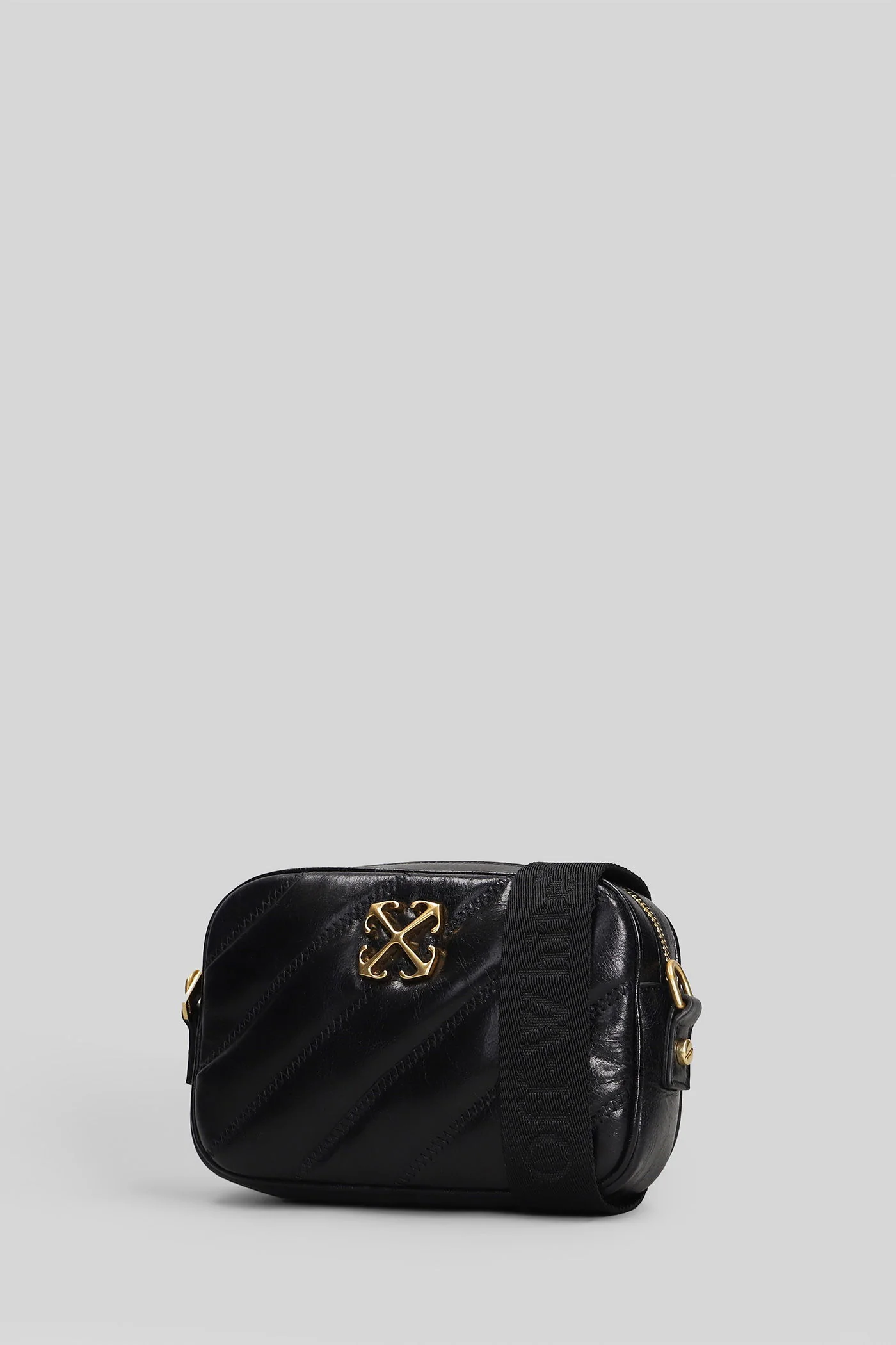 Qulting camera bag s Shoulder bag in black leather - Image 2