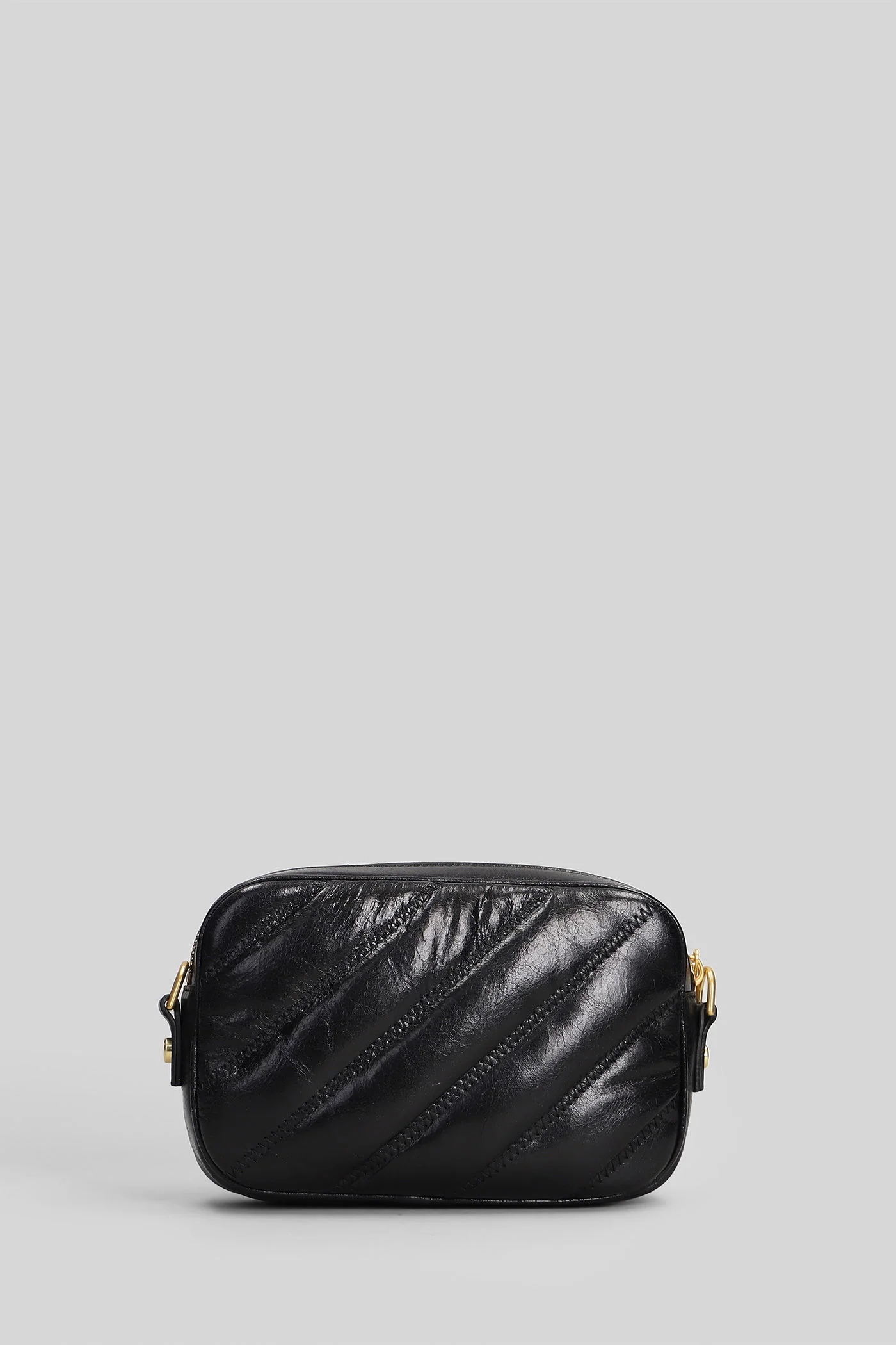 Qulting camera bag s Shoulder bag in black leather - Image 3