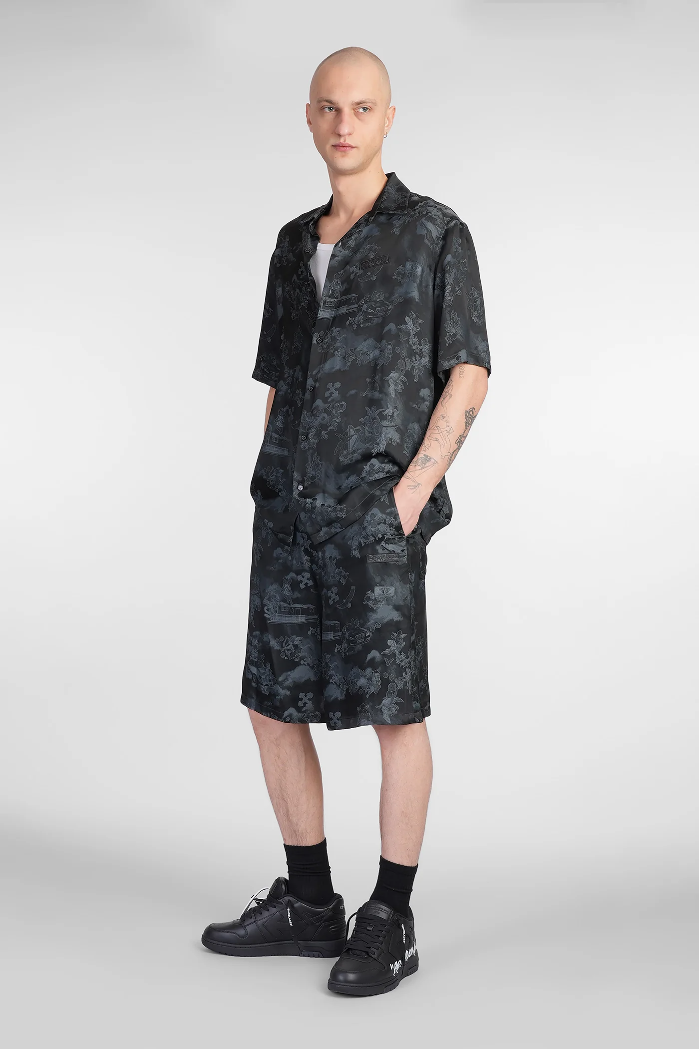 Shirt in black acetate - Image 2