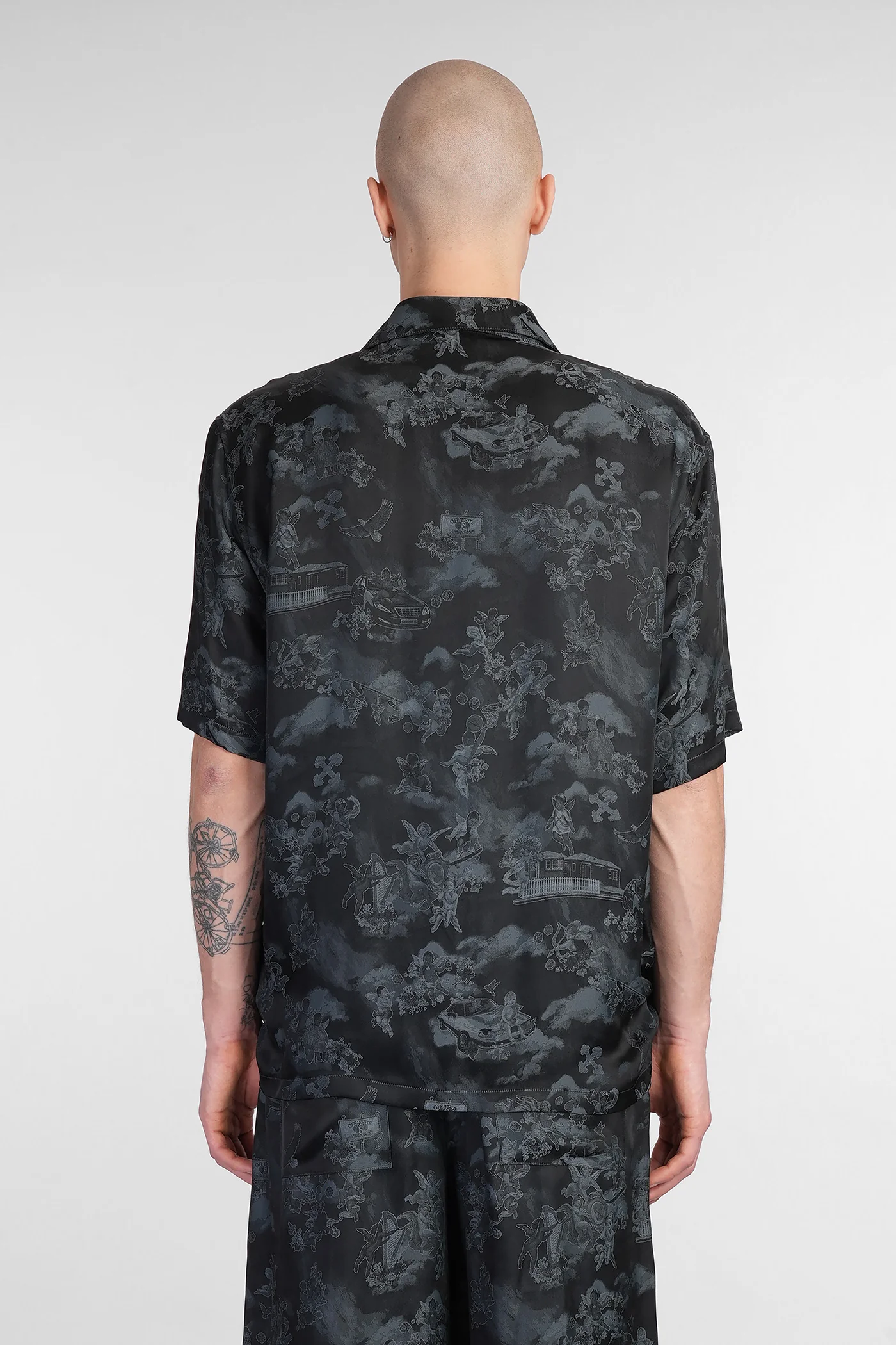 Shirt in black acetate - Image 3
