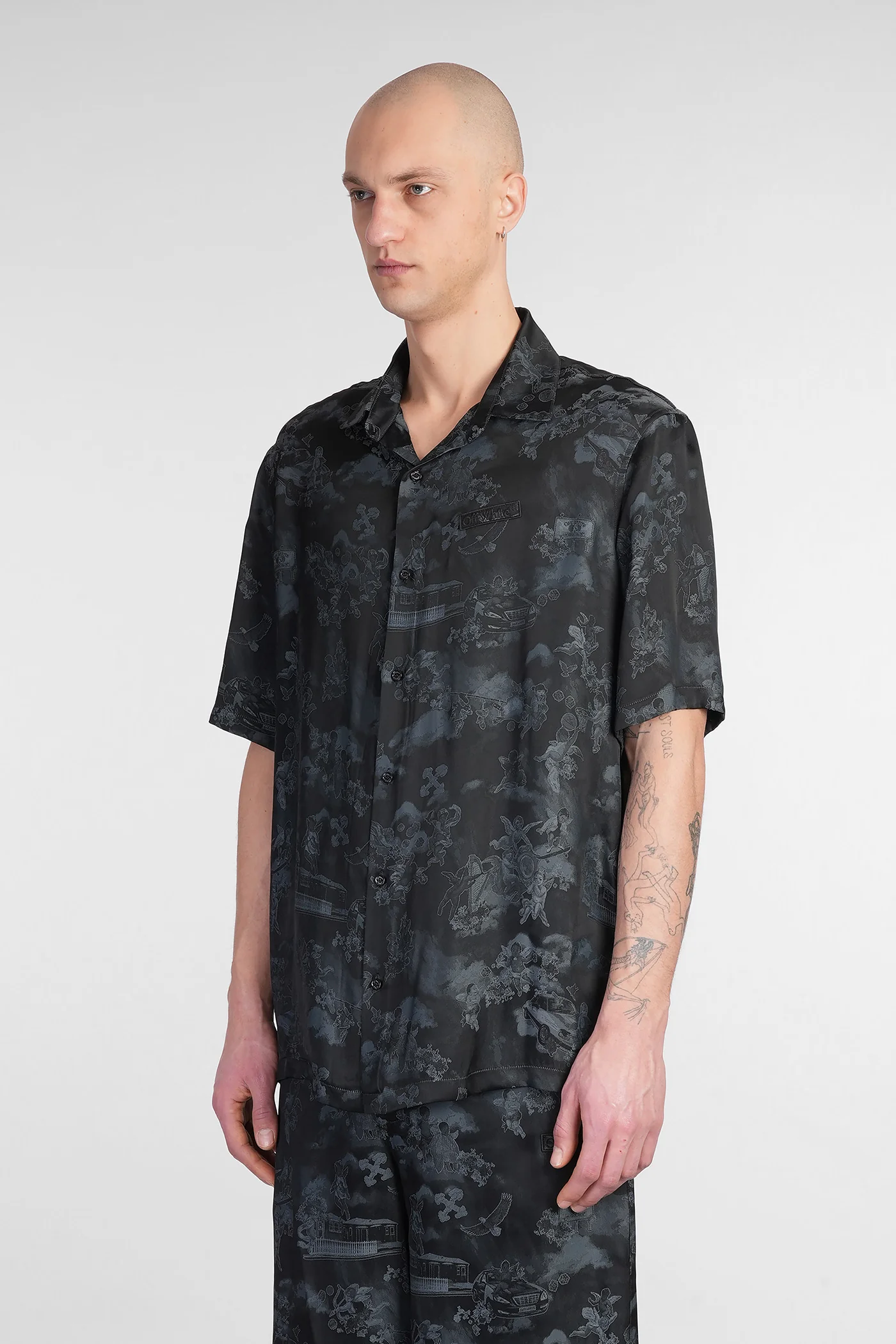 Shirt in black acetate - Image 4