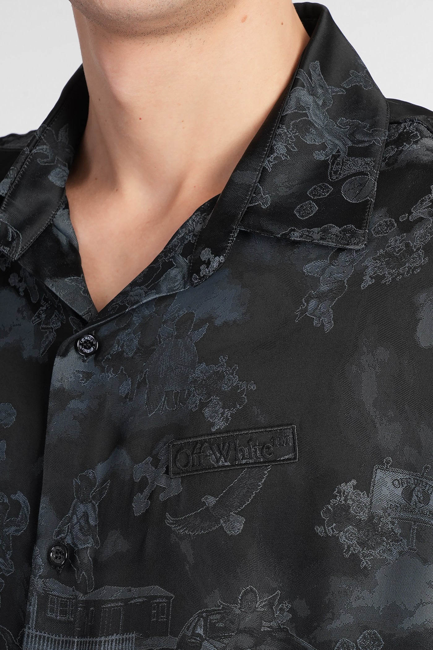 Shirt in black acetate - Image 5