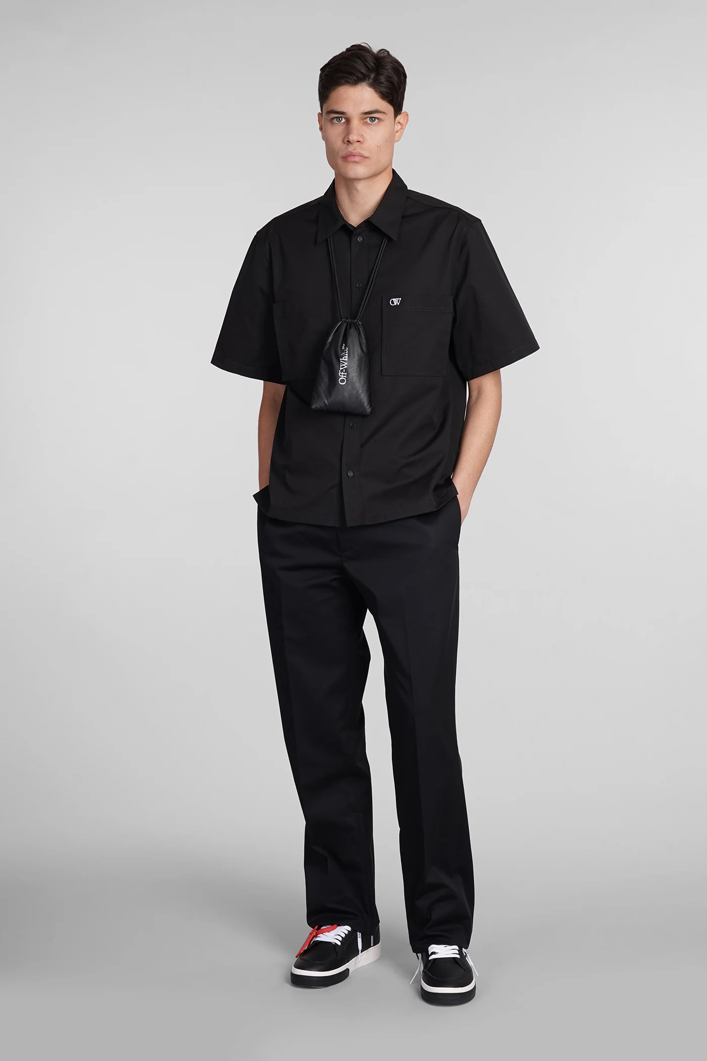 Shirt in black cotton - Image 2