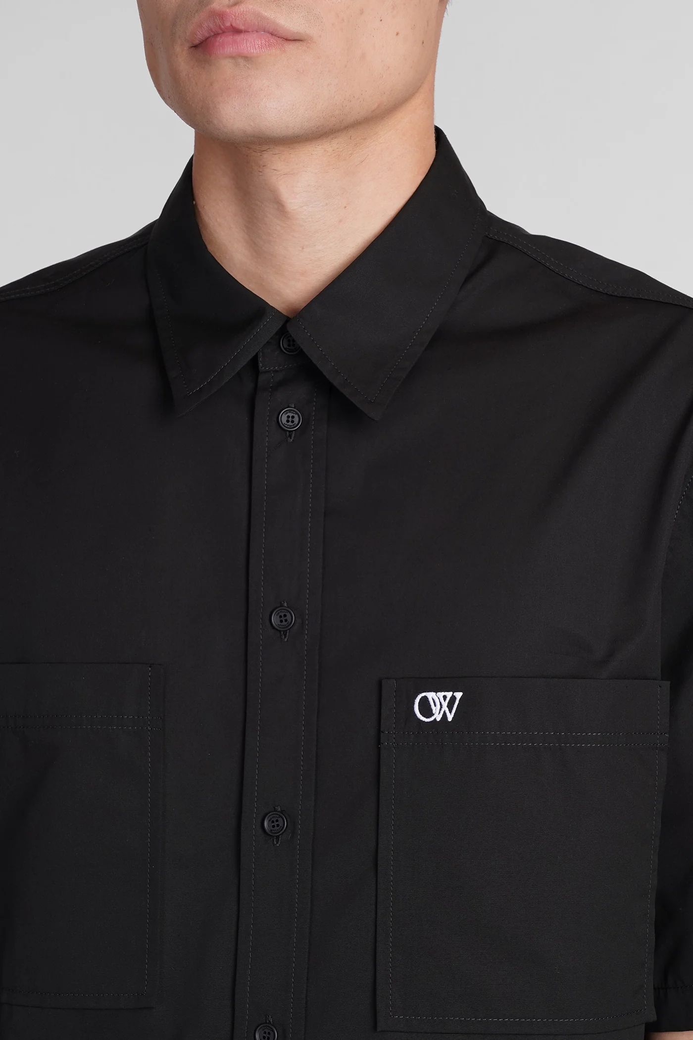 Shirt in black cotton - Image 5