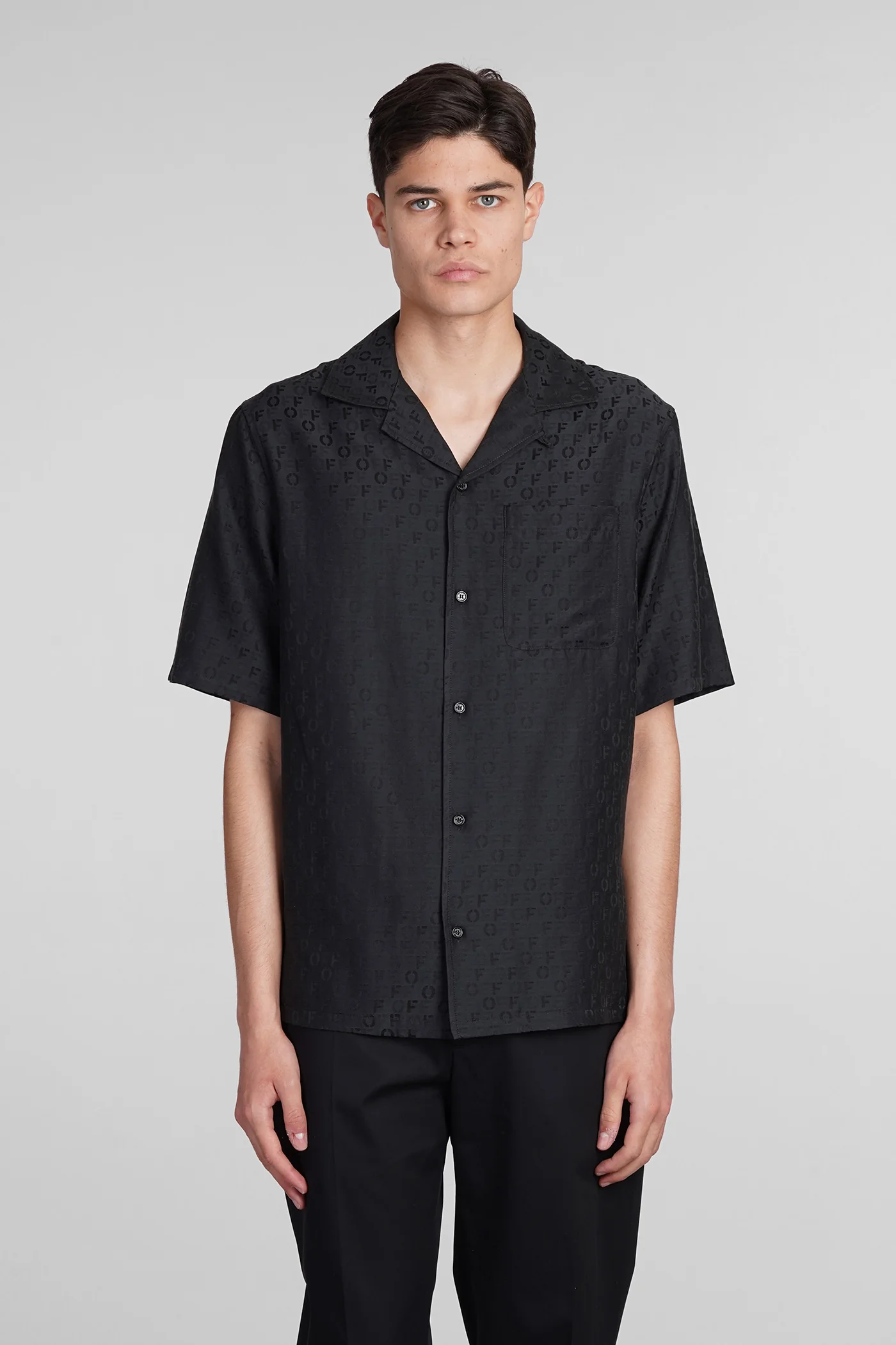 Shirt in black cotton