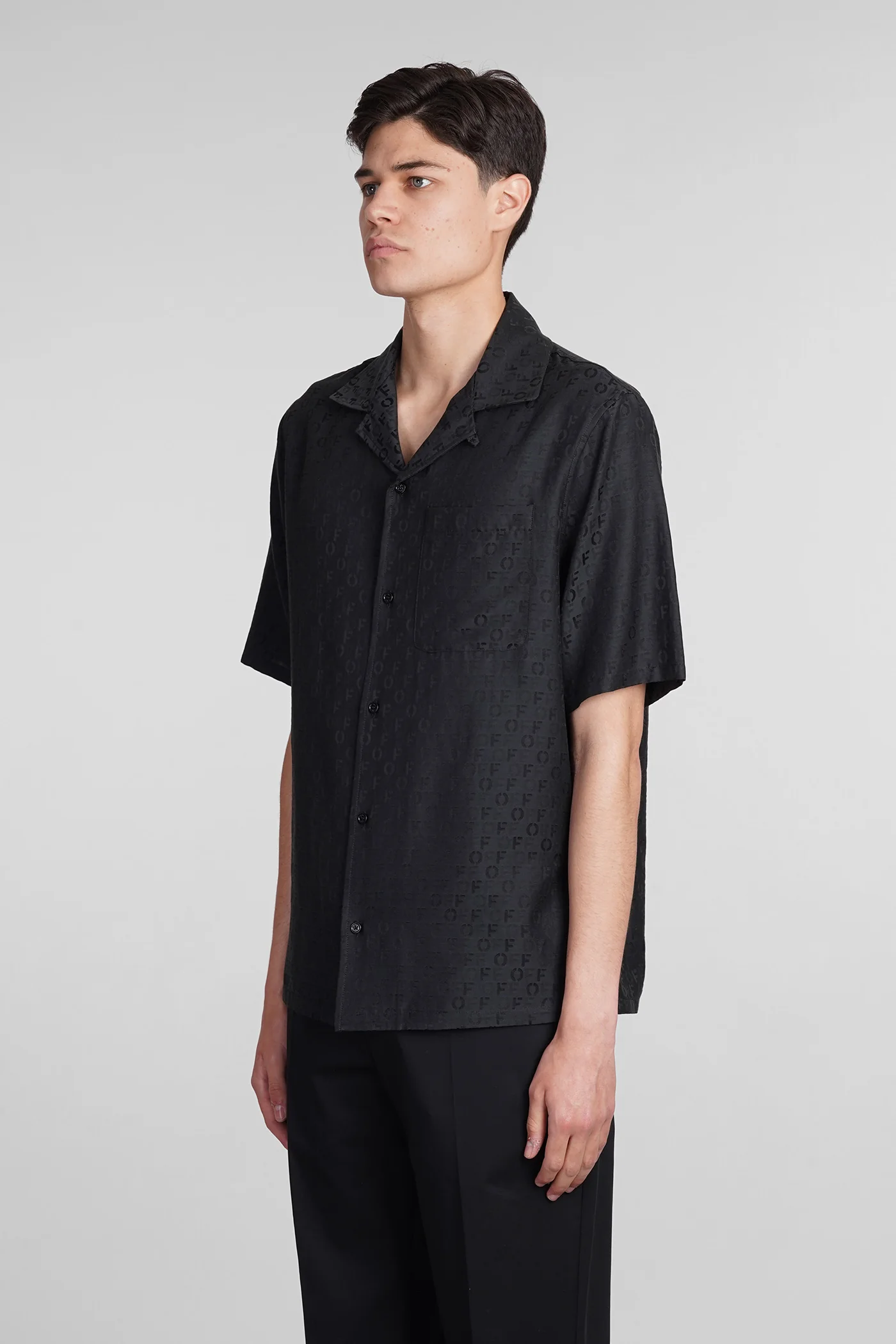 Shirt in black cotton - Image 4