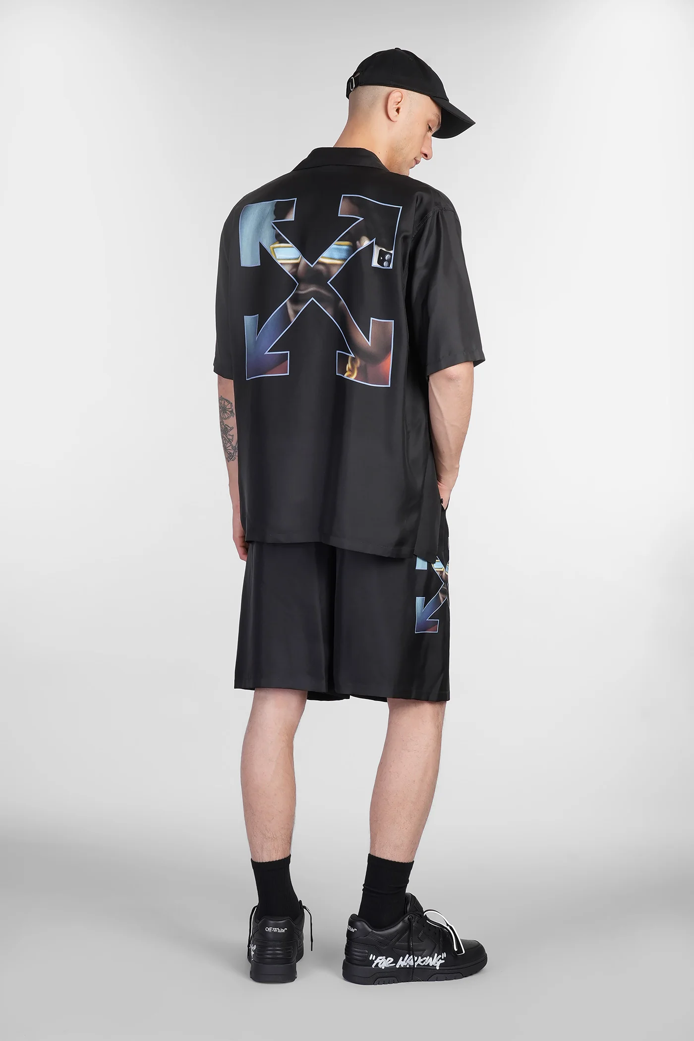 Shirt in black silk - Image 2