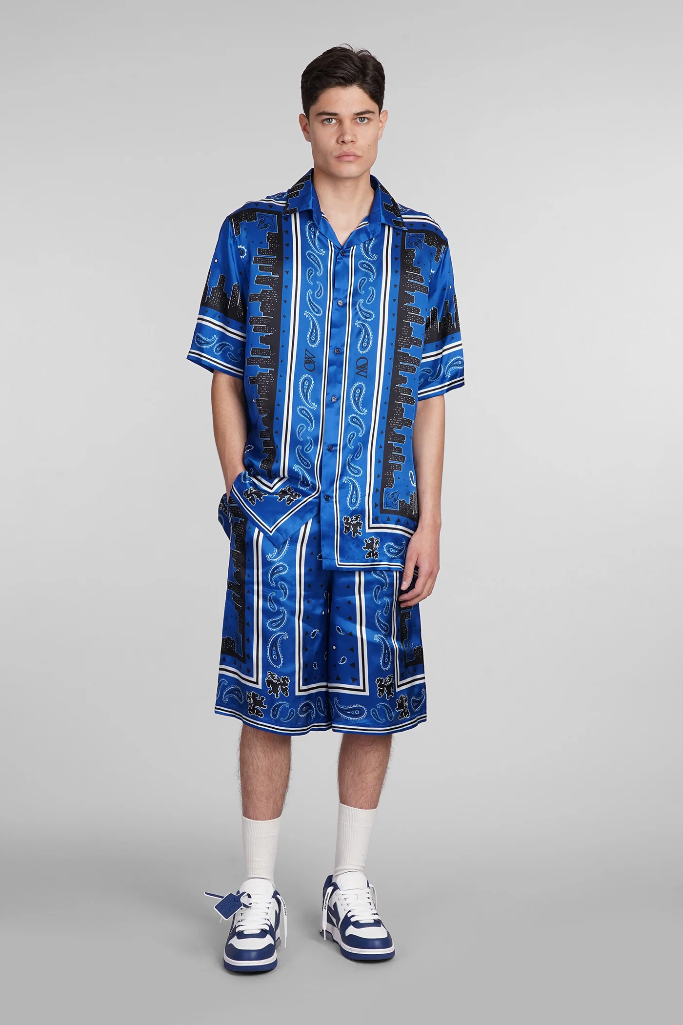 Shirt in blue viscose - Image 2