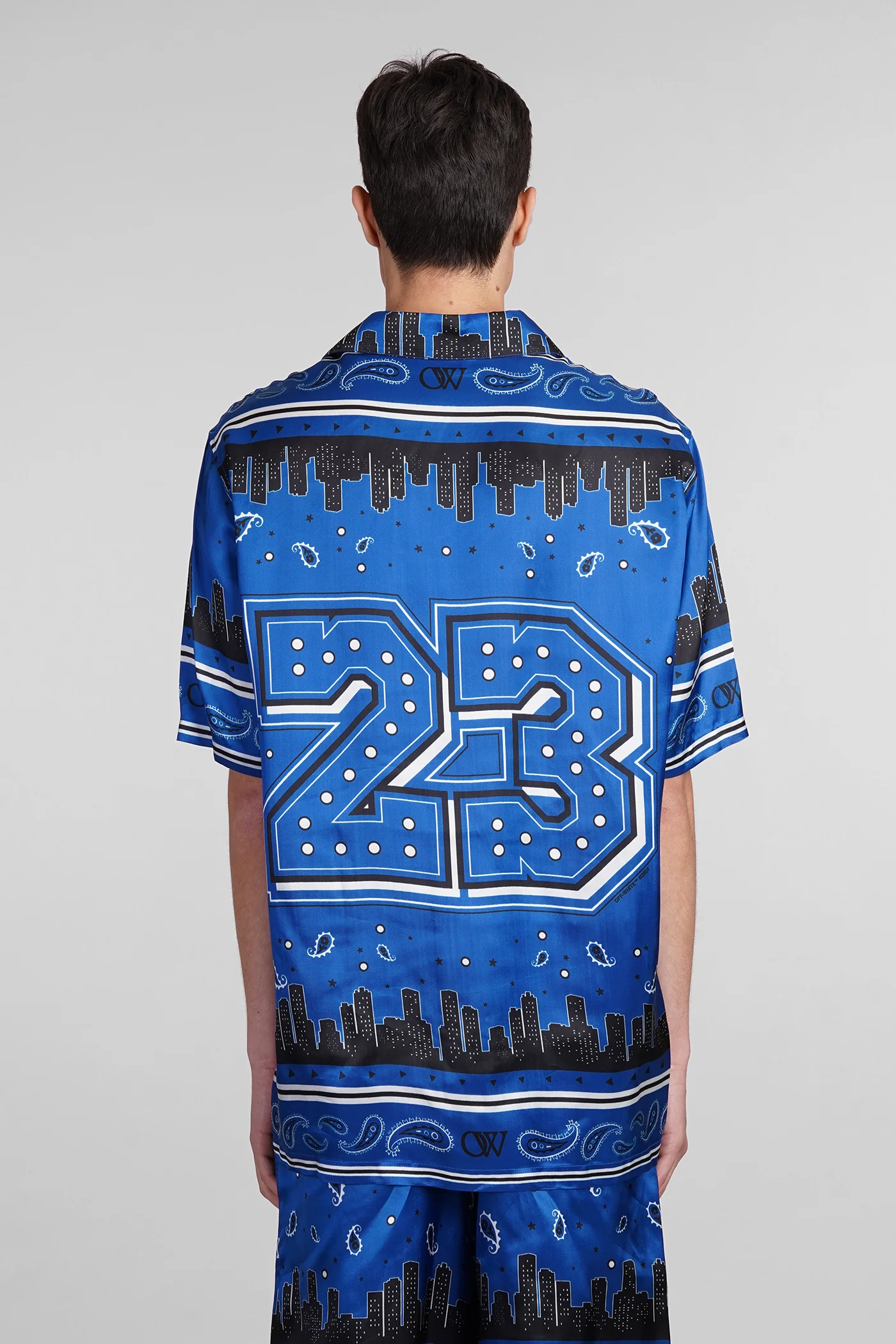 Shirt in blue viscose - Image 3