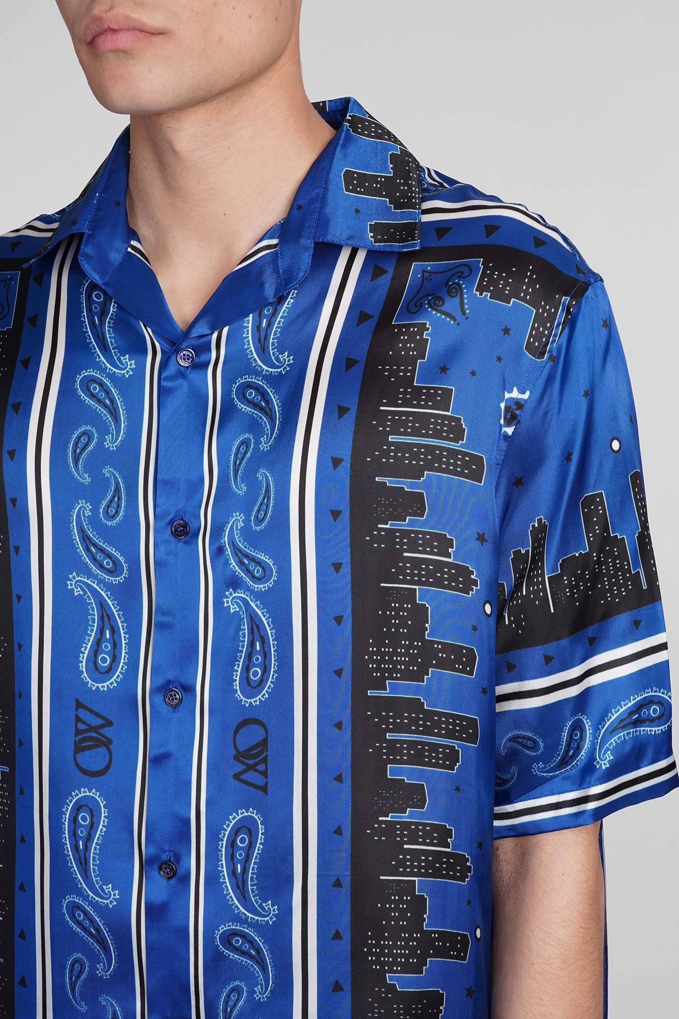 Shirt in blue viscose - Image 5