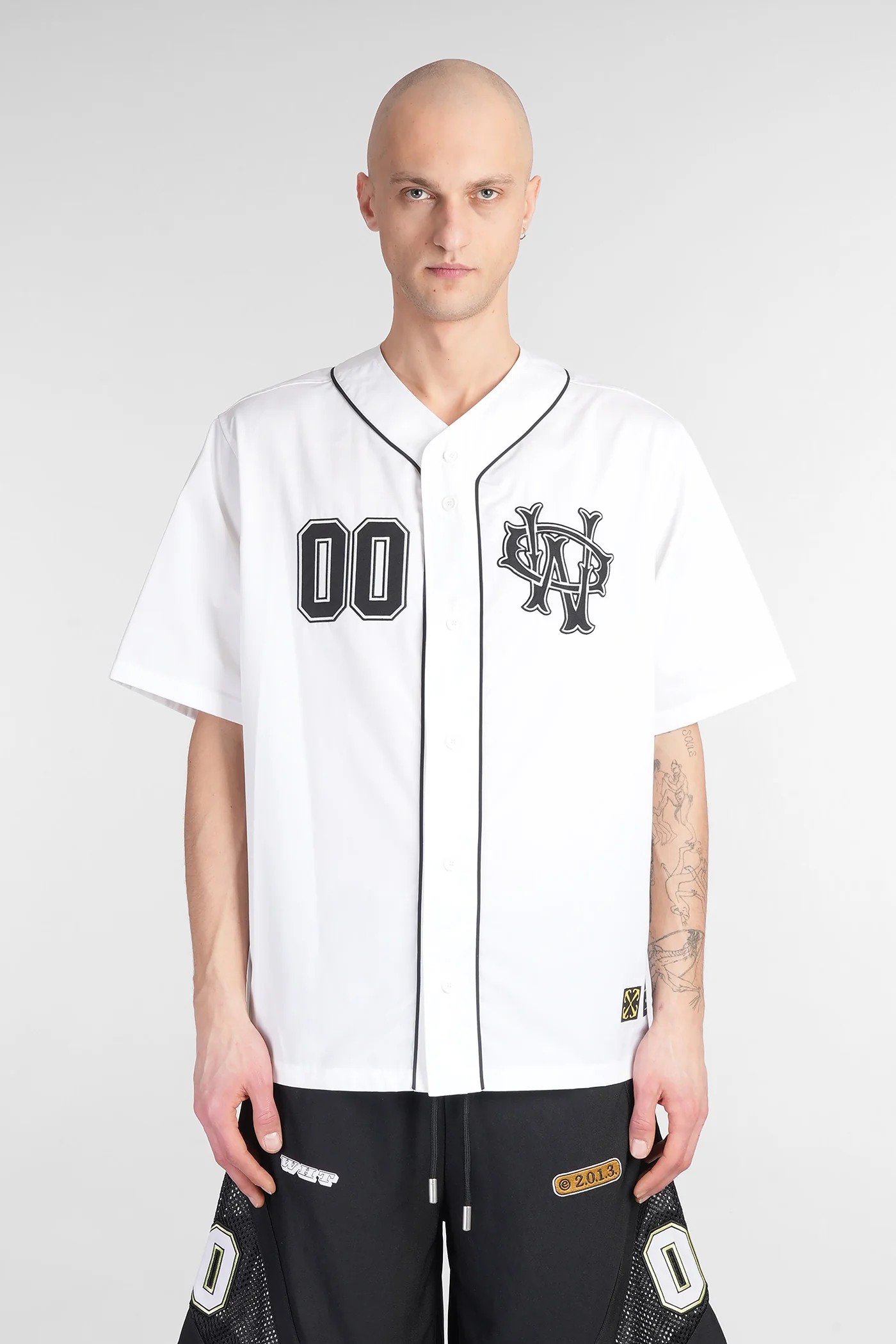Shirt in white cotton