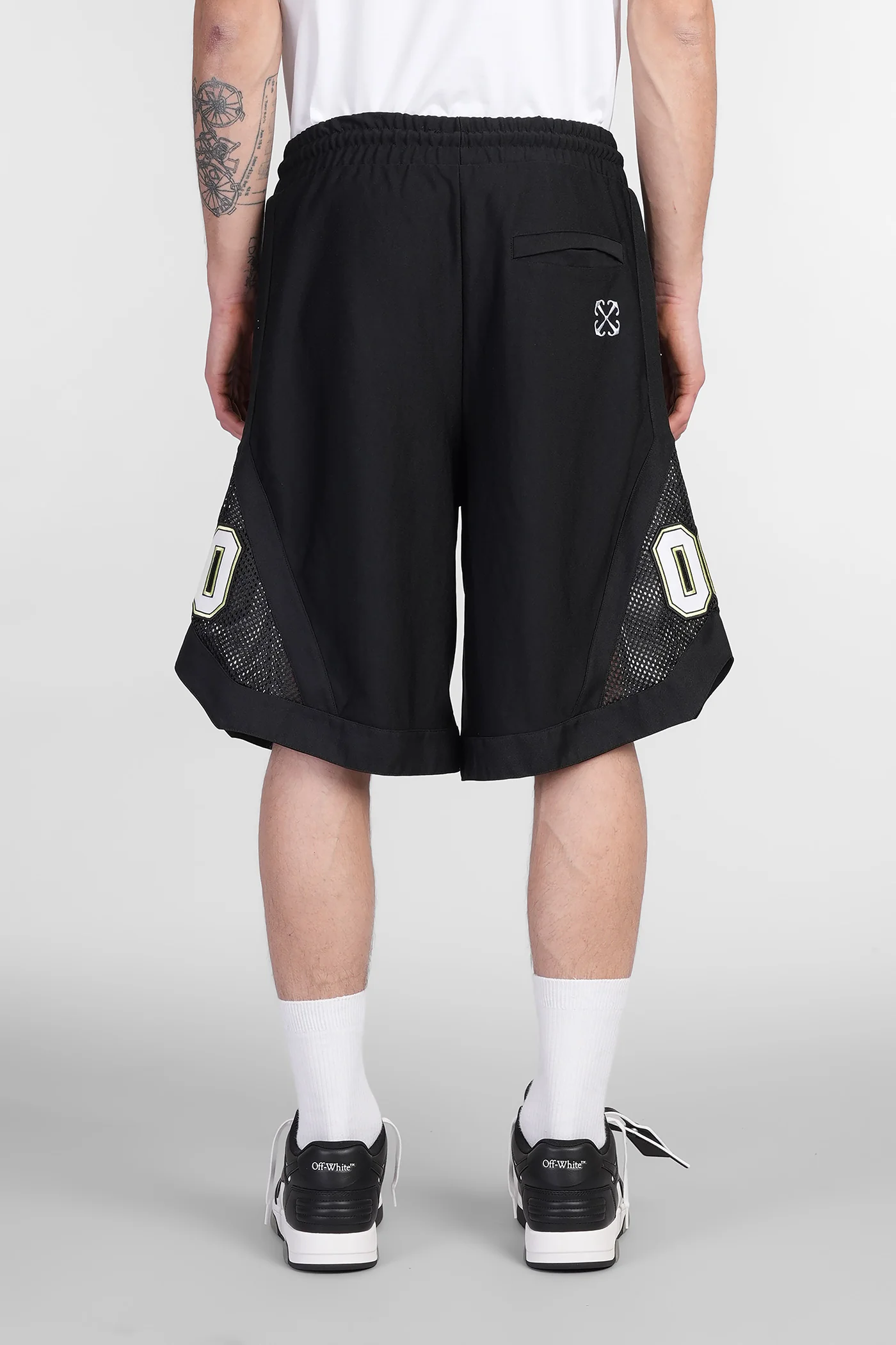 Shorts in black polyester - Image 8