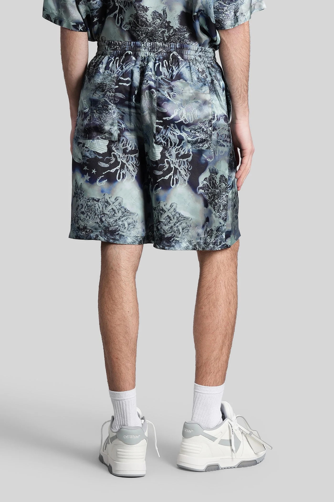 Shorts in blue viscose - Image 3