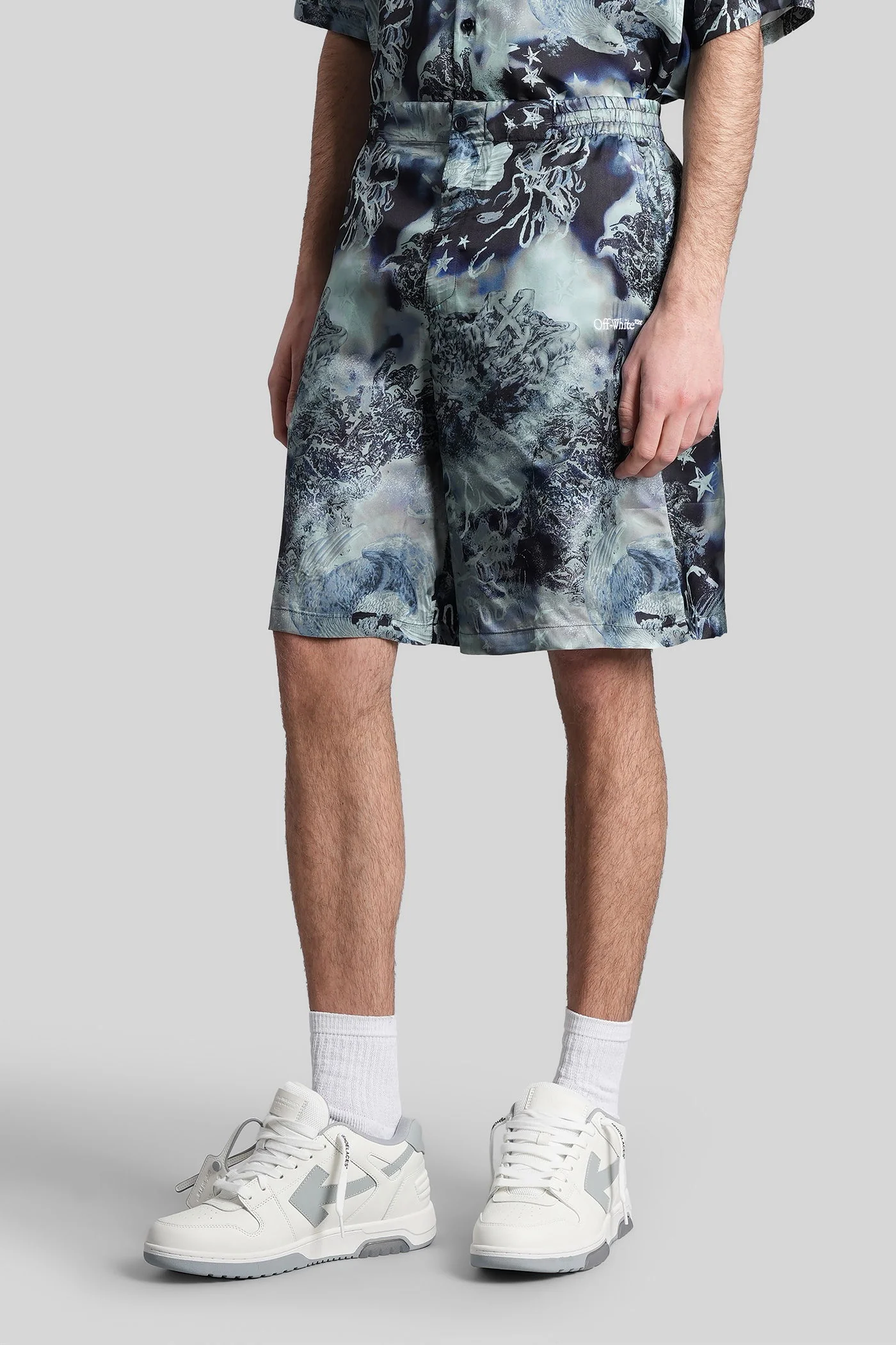 Shorts in blue viscose - Image 4