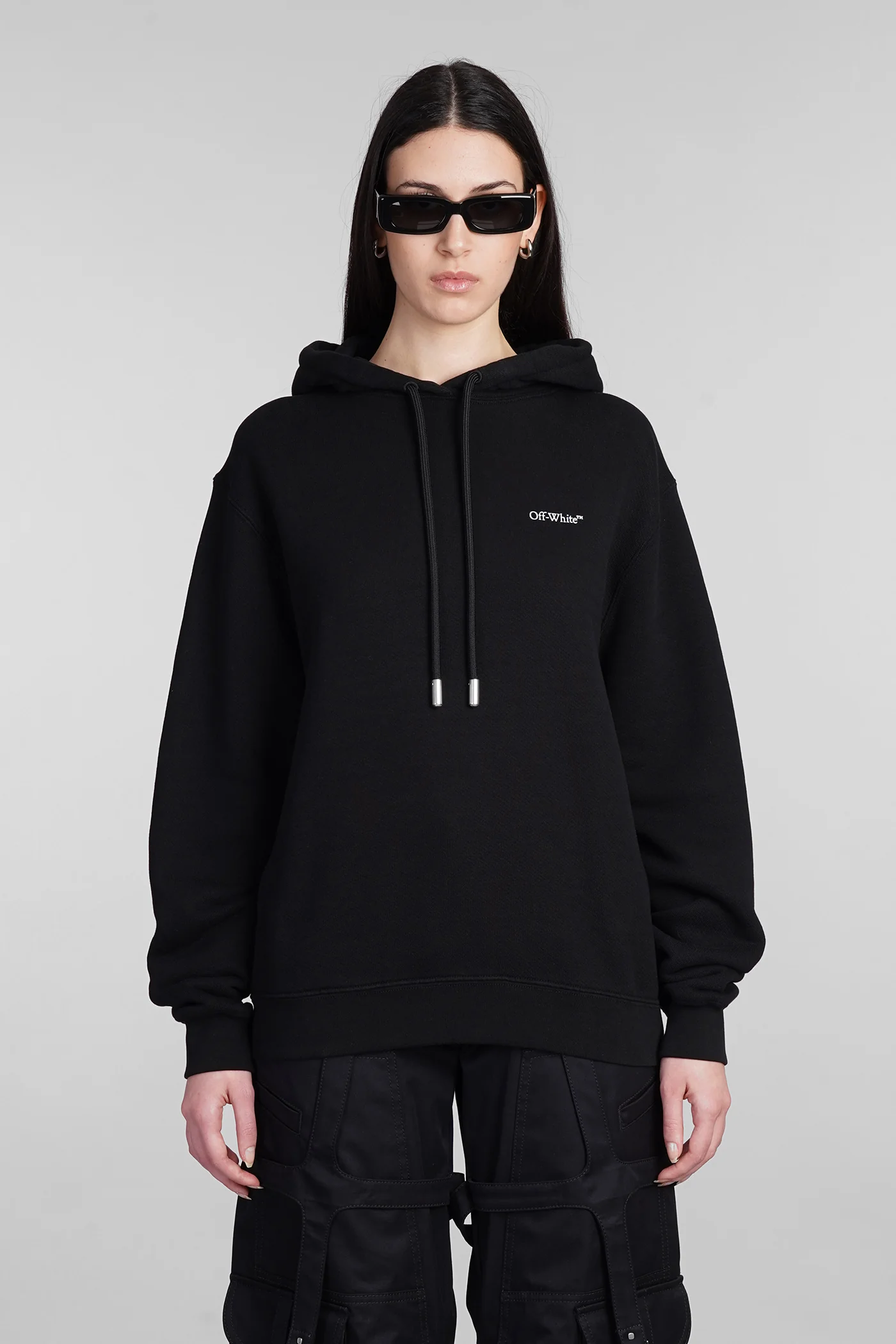 Sweatshirt in black cotton