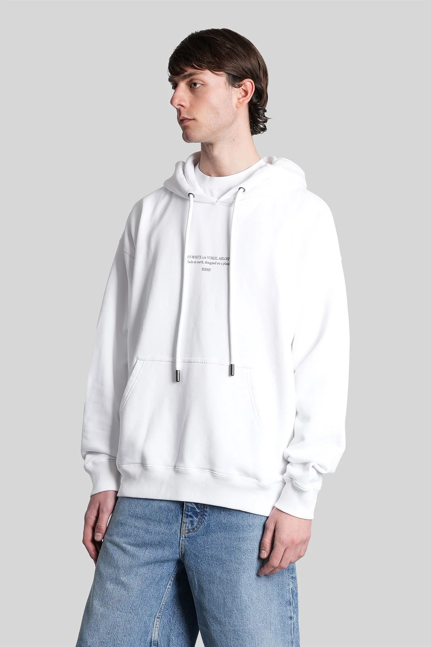 Sweatshirt in white cotton - Image 4