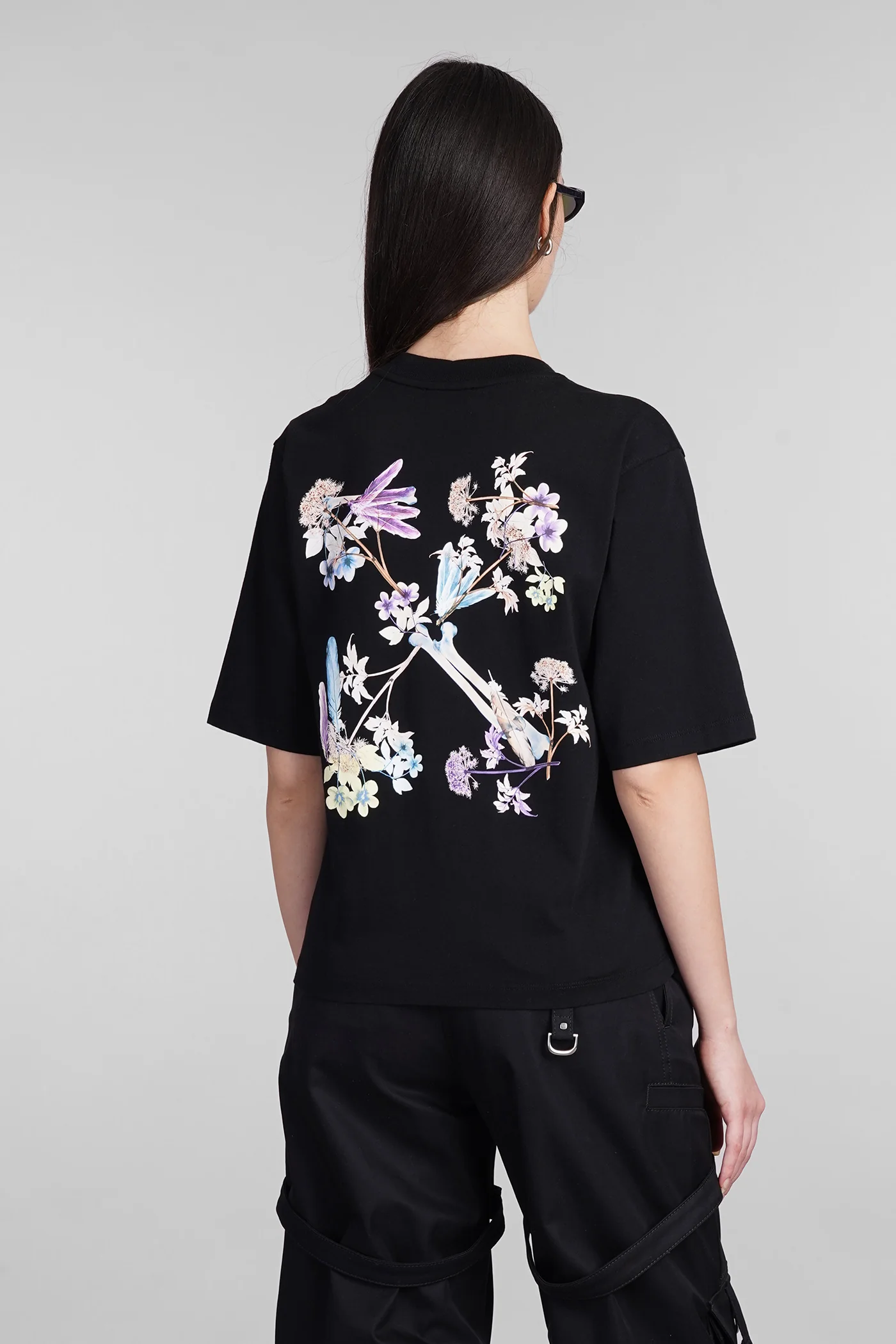 T-Shirt in black cotton - Image 3