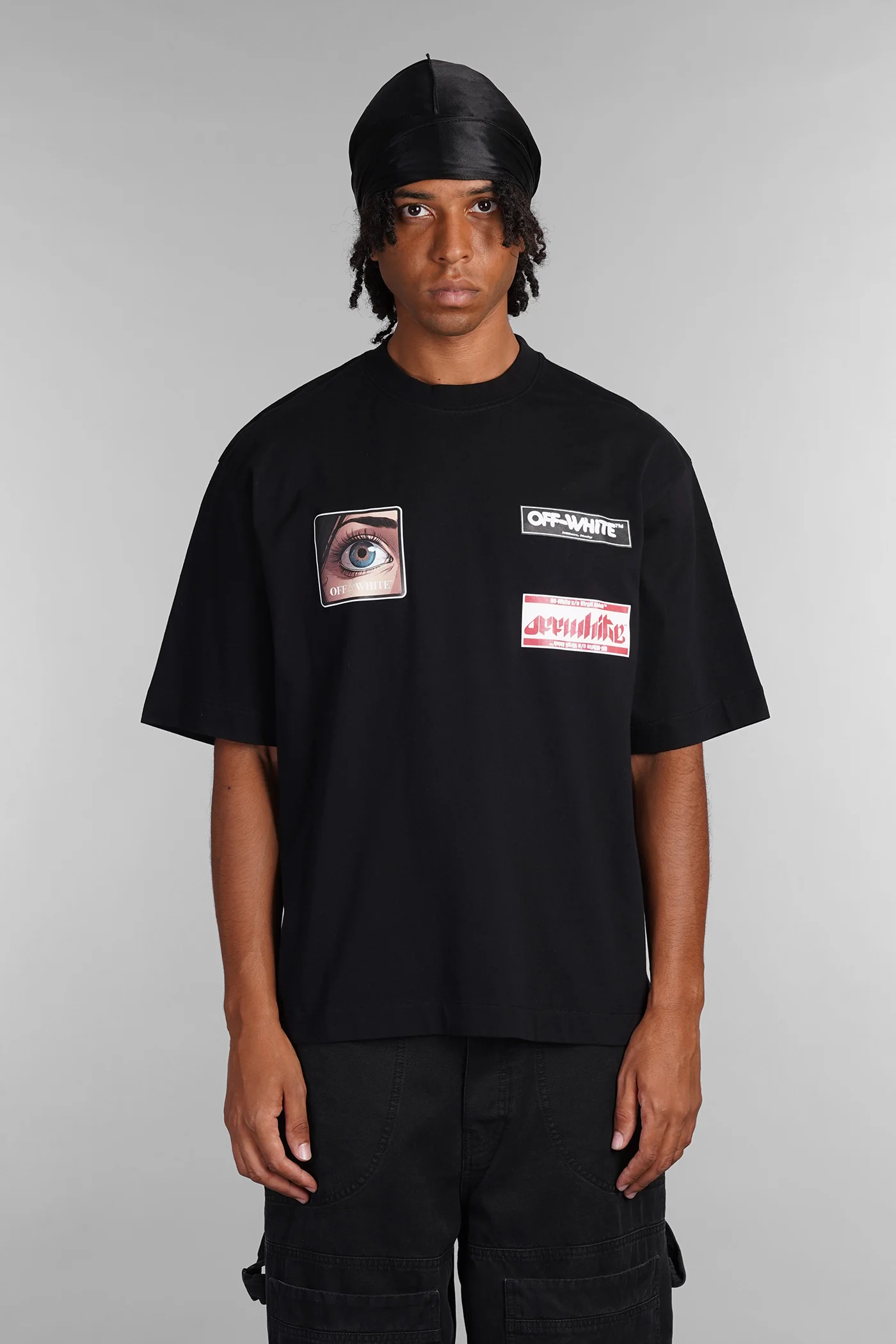 T-Shirt in black cotton