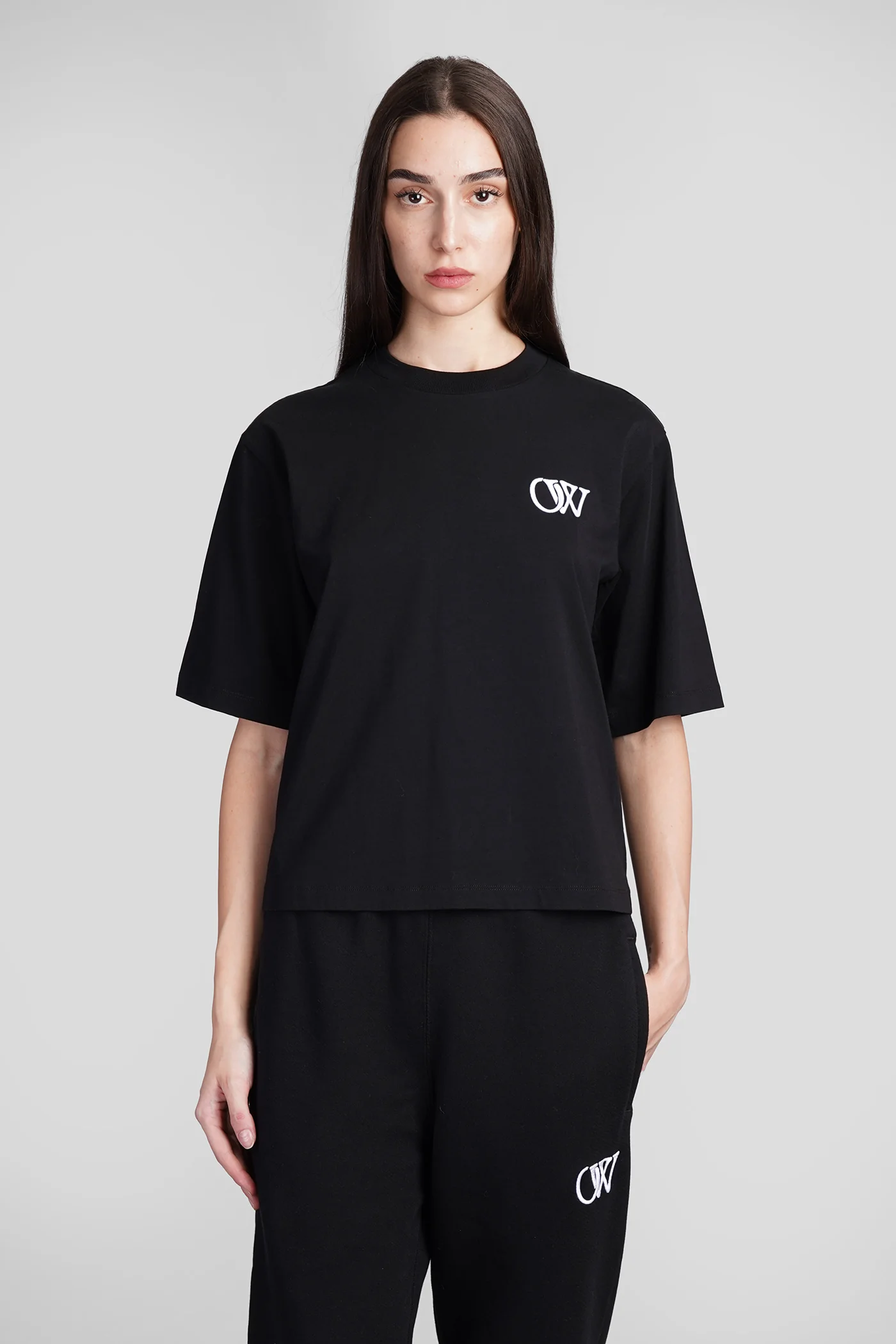 T-Shirt in black cotton