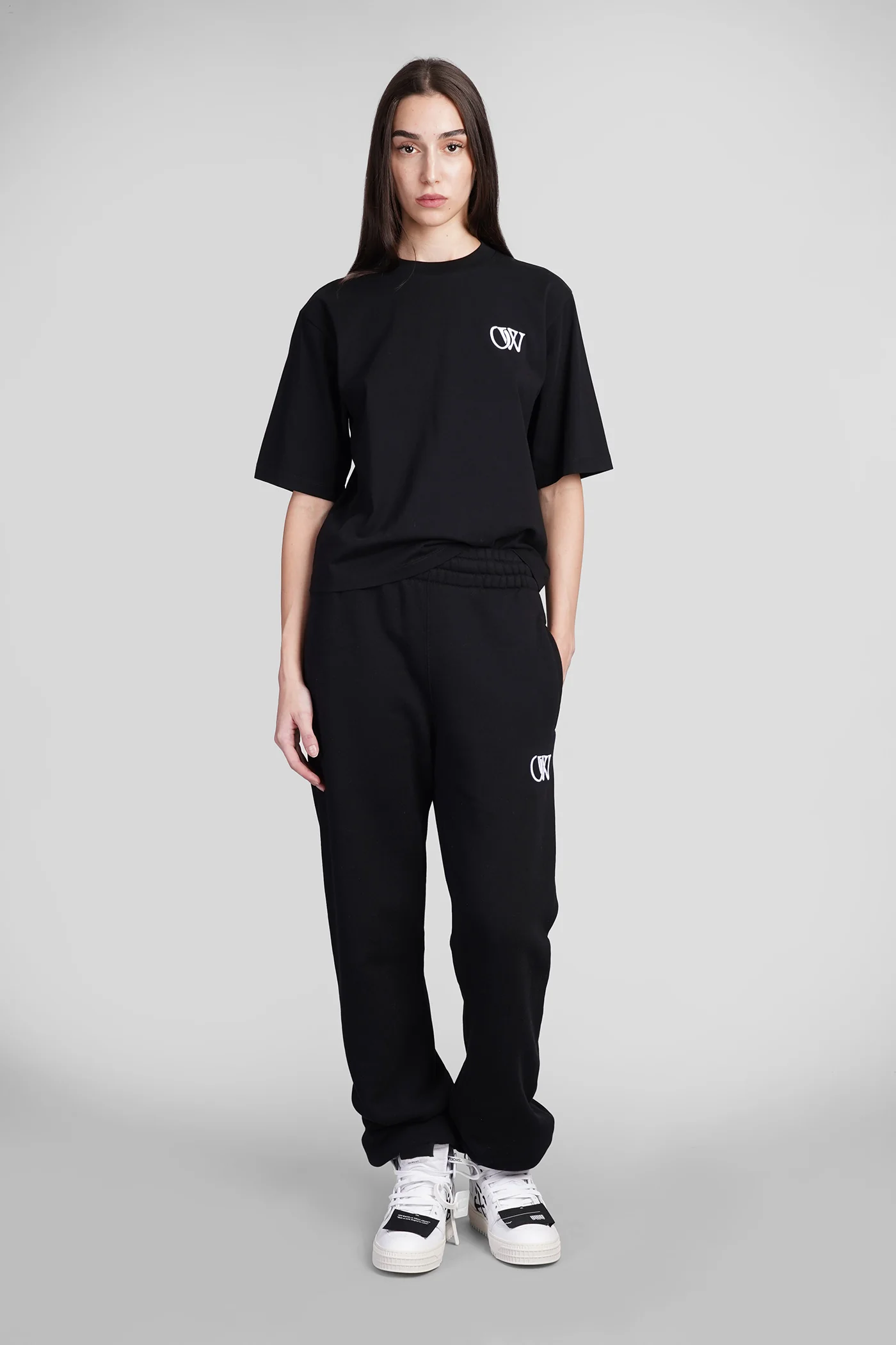 T-Shirt in black cotton - Image 2