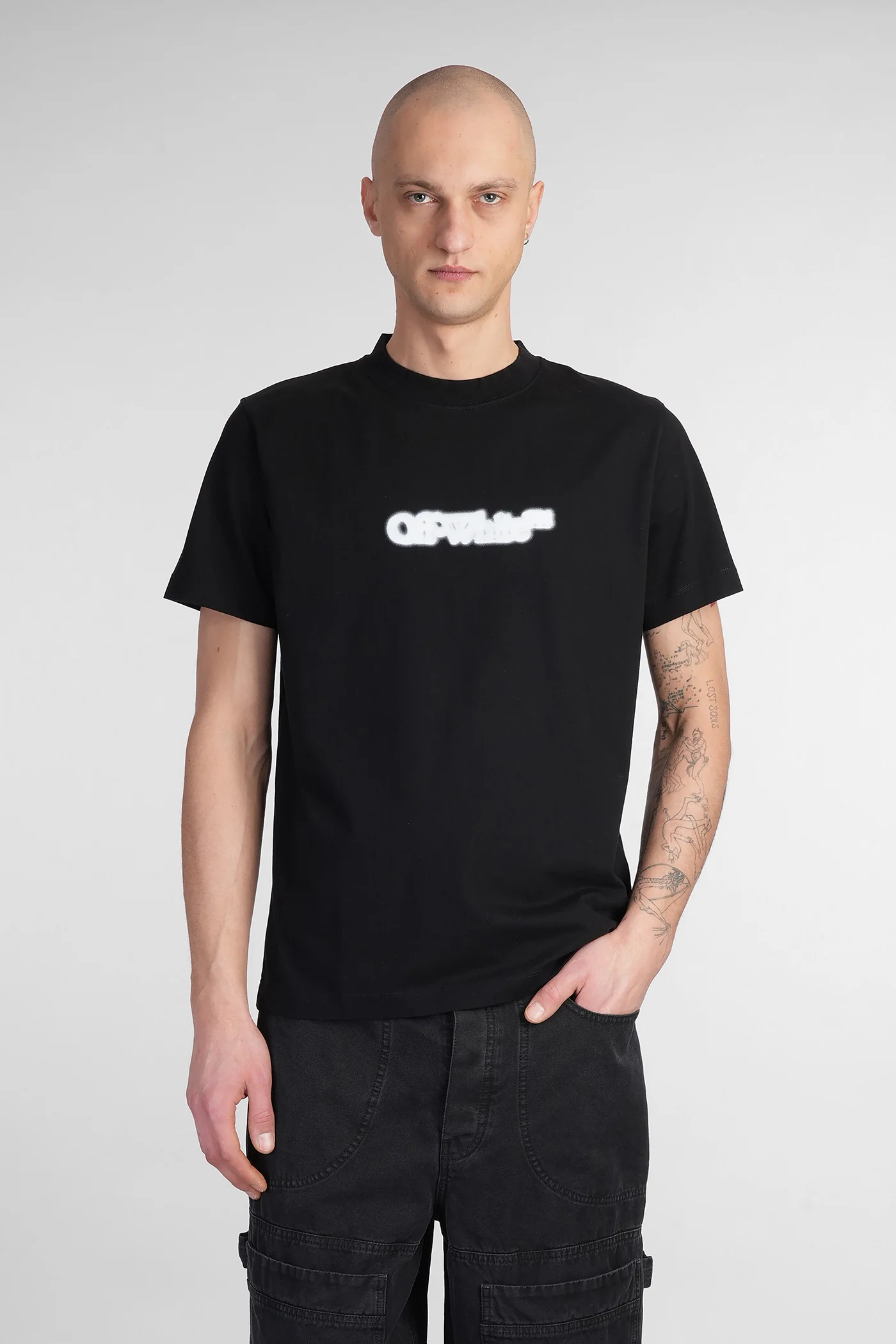 T-Shirt in black cotton