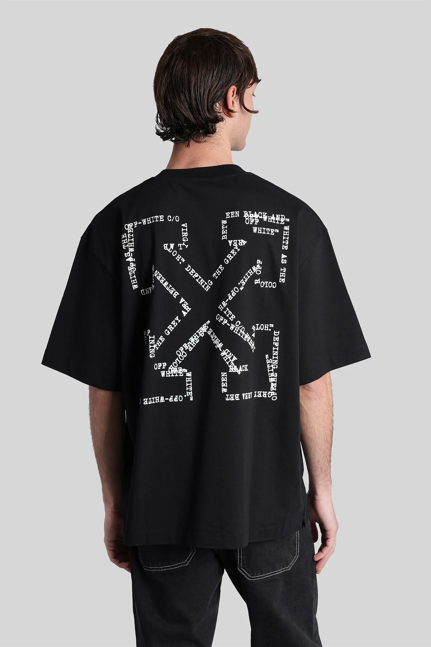 T-Shirt in black cotton - Image 3