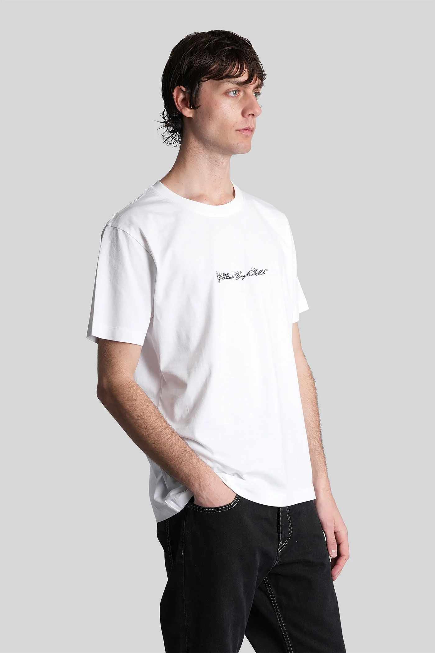 T-Shirt in white cotton - Image 4
