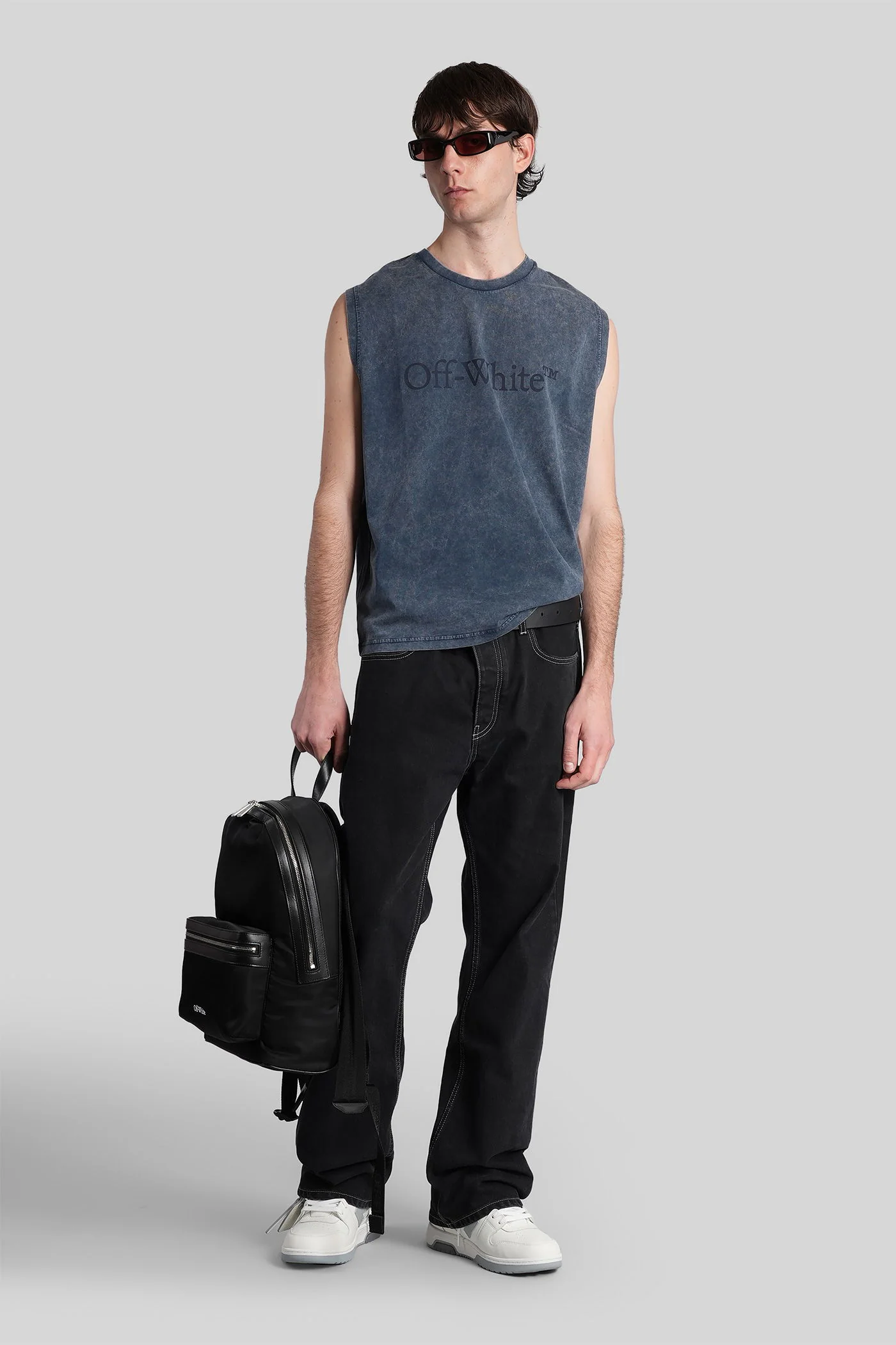 tank Top in blue cotton - Image 2