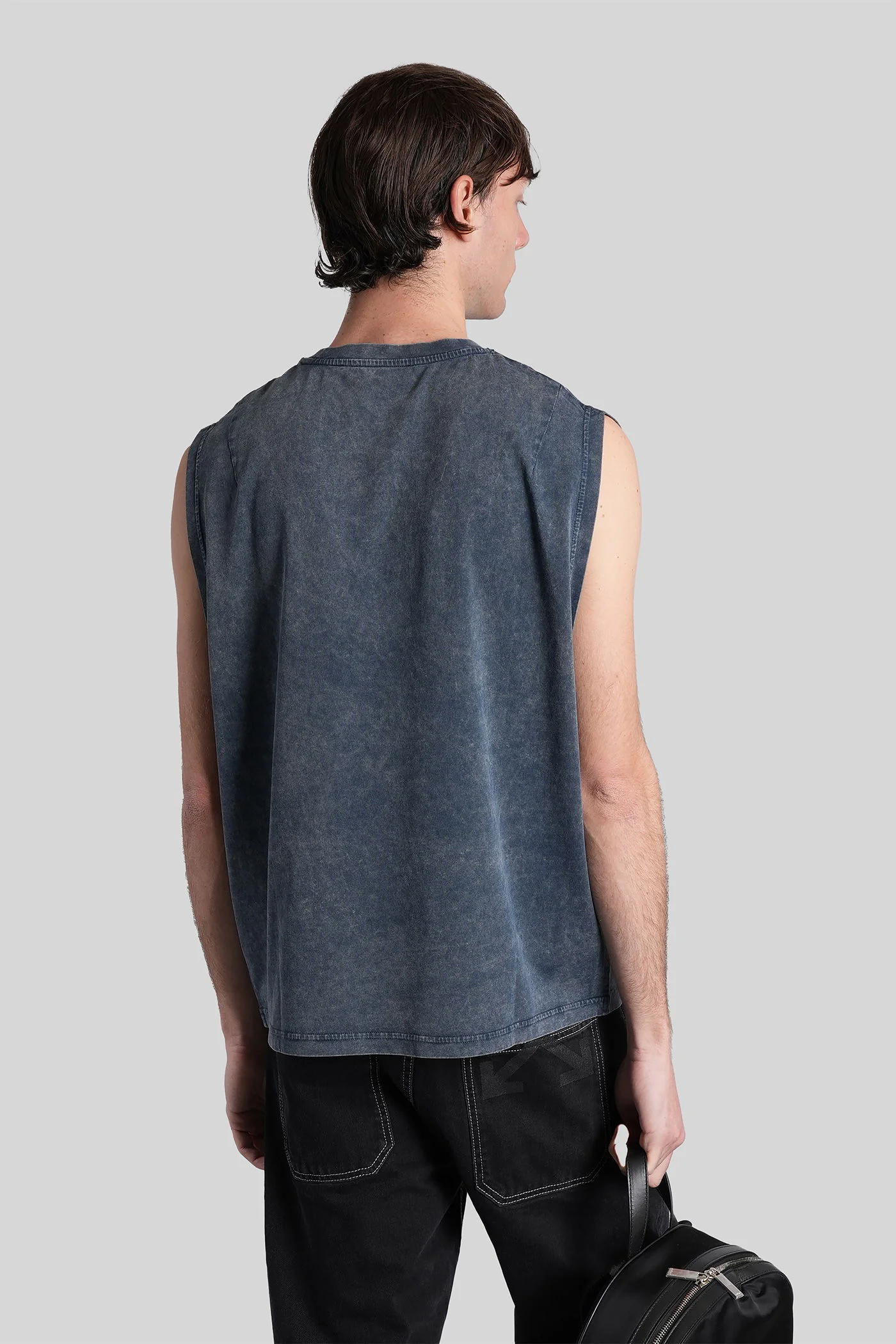 tank Top in blue cotton - Image 3