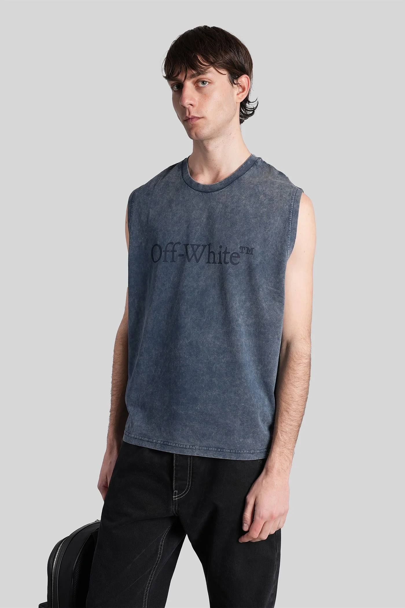 tank Top in blue cotton - Image 4