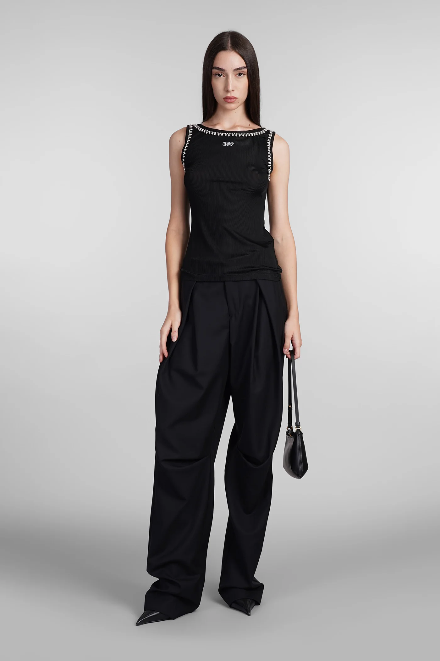 Topwear in black viscose - Image 2