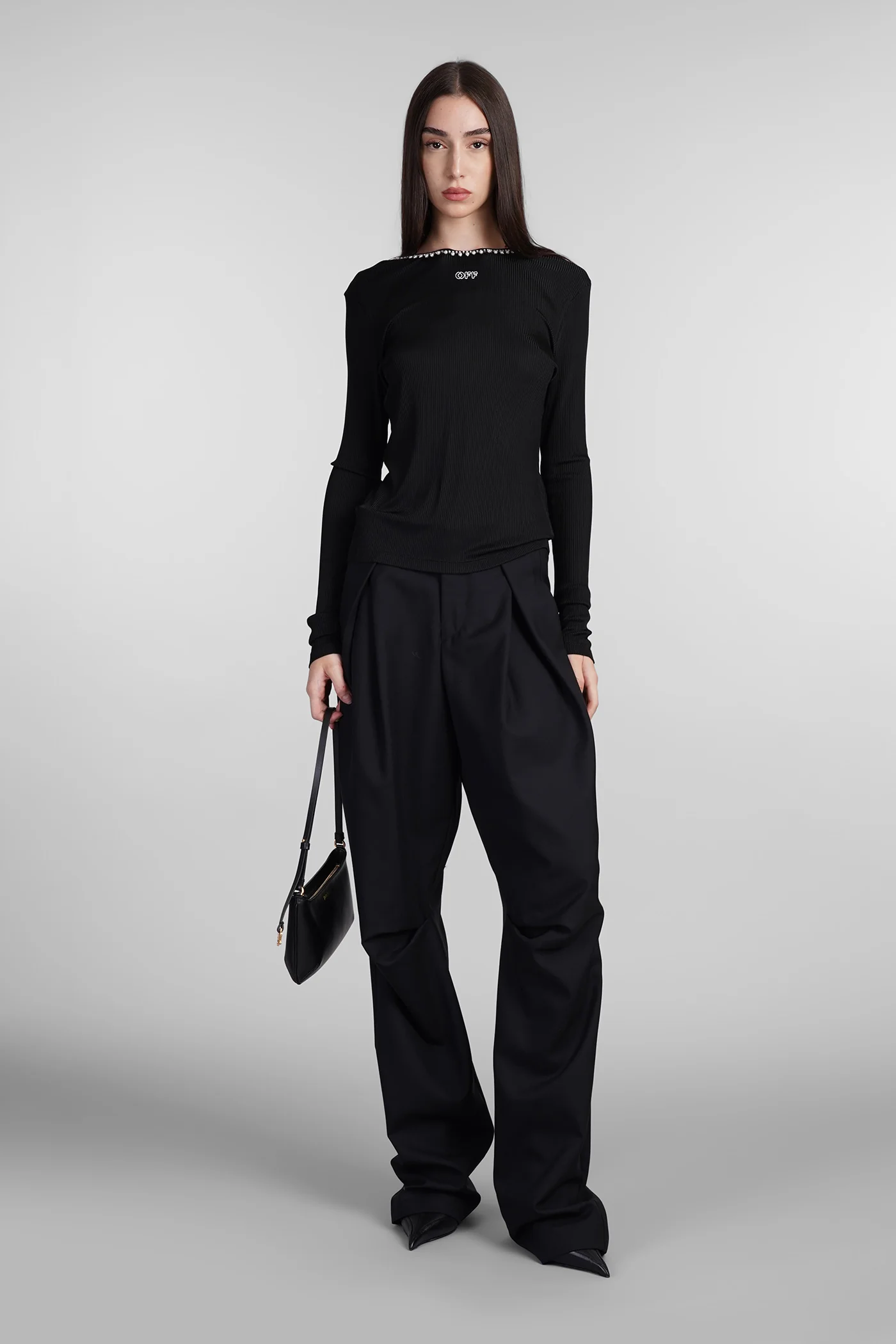 Topwear in black viscose - Image 2