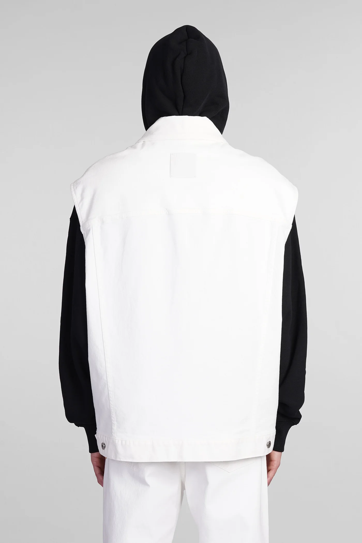 Vest in white cotton - Image 3