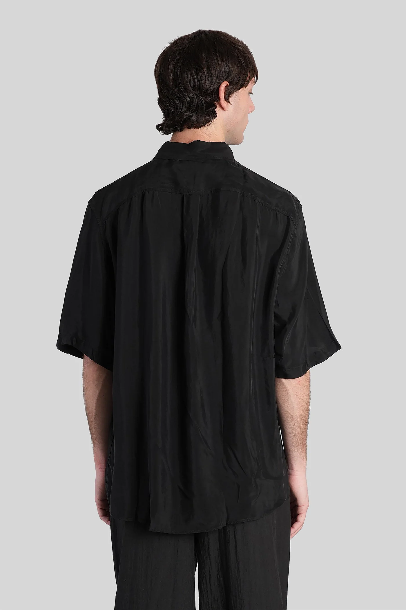Beyond shirt ss Shirt in black polyamide polyester - Image 3