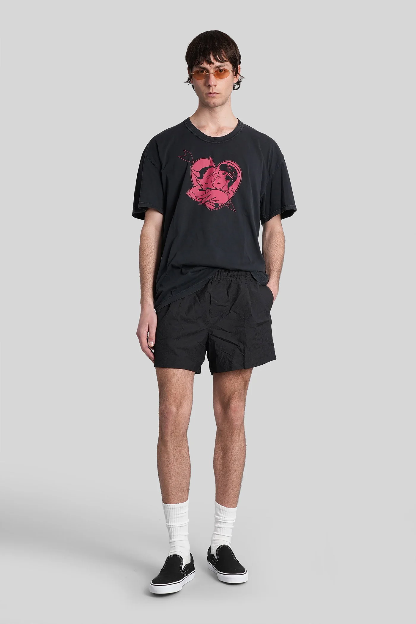 Boxer trunk Beachwear in black polyester - Image 2