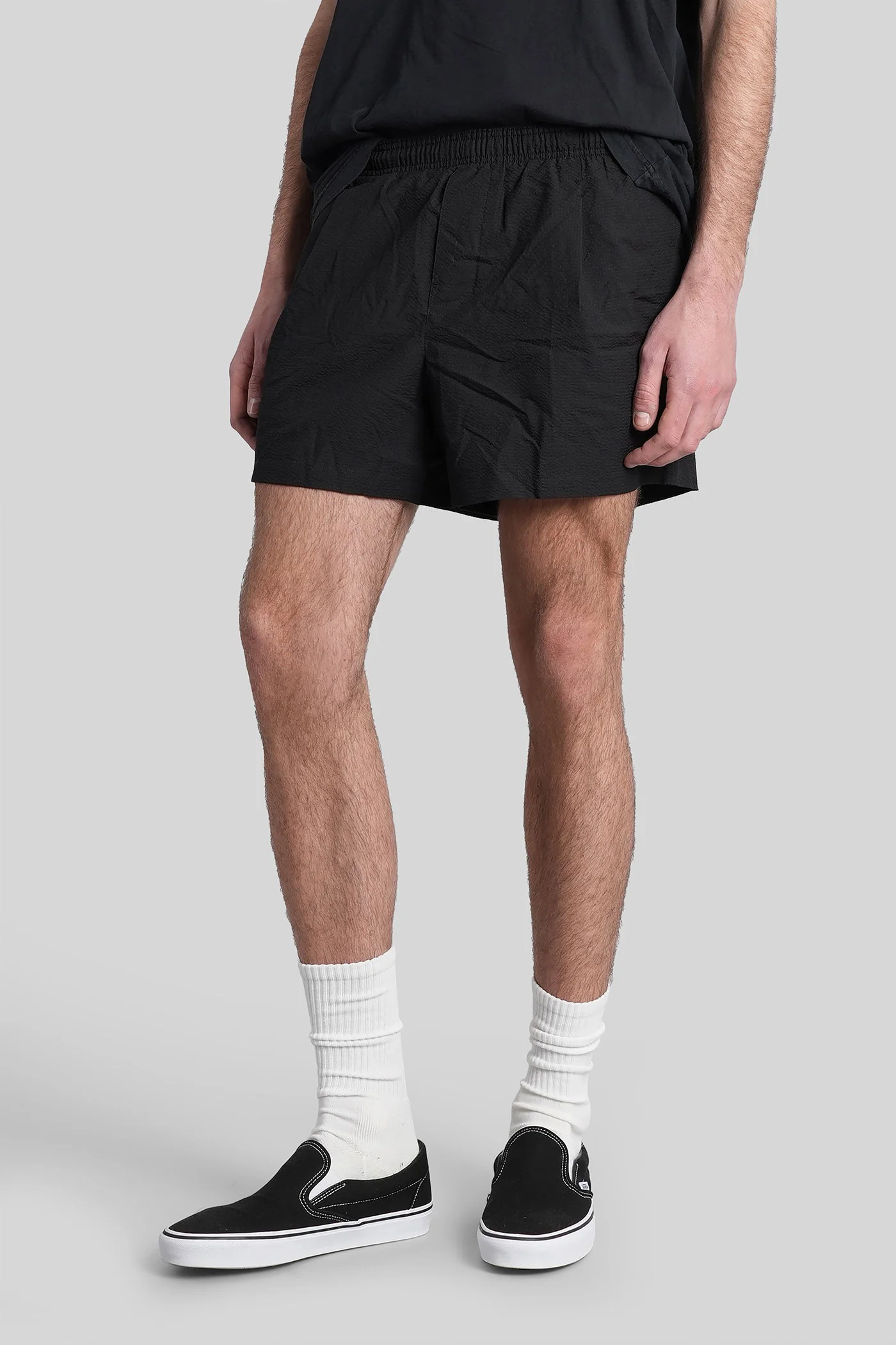 Boxer trunk Beachwear in black polyester - Image 4
