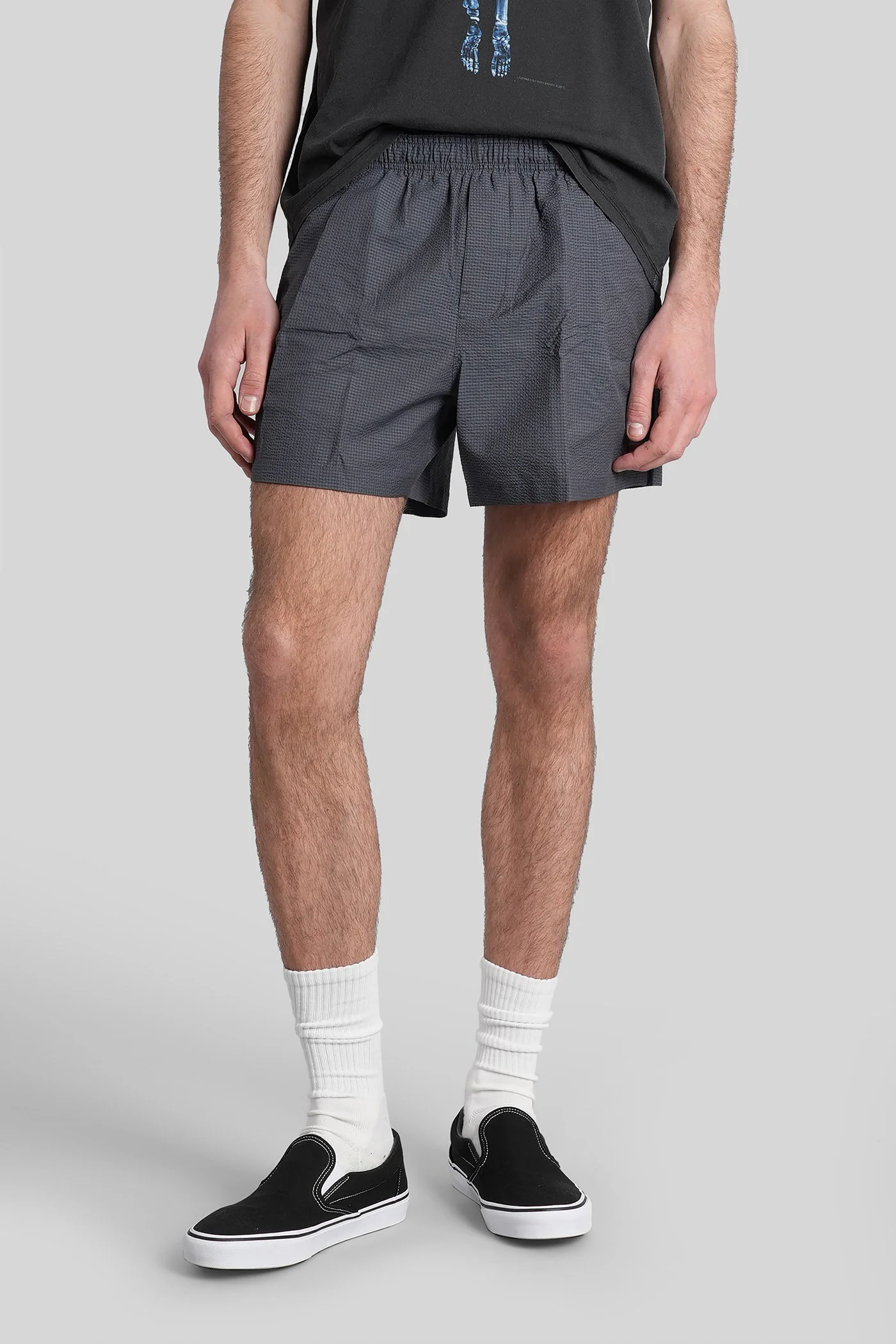 Boxer trunk Beachwear in grey polyester